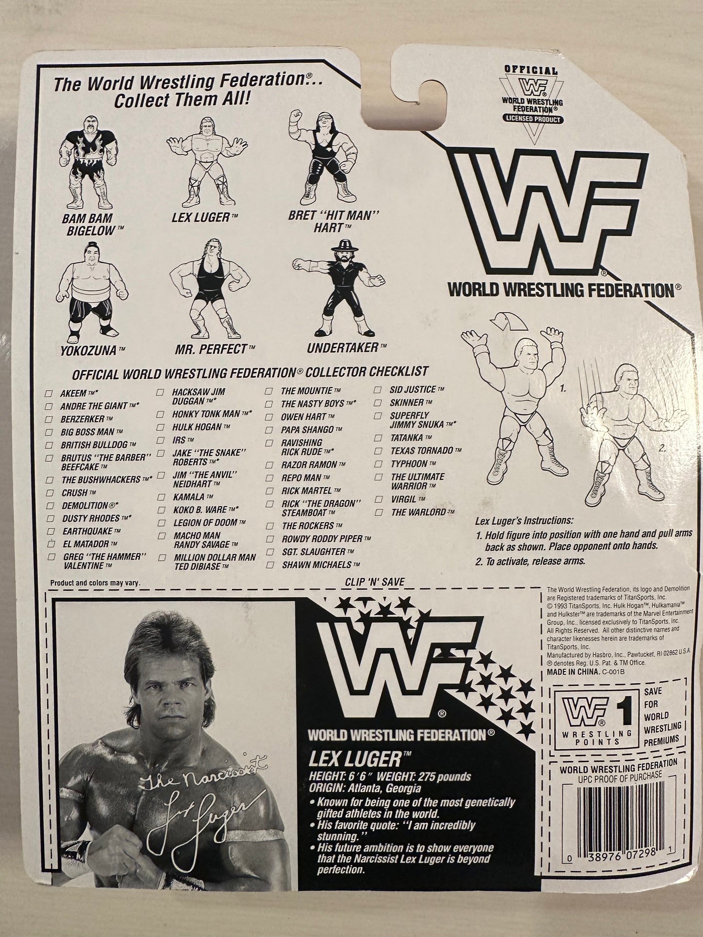 Lex Luger Series 8 WWF Hasbro