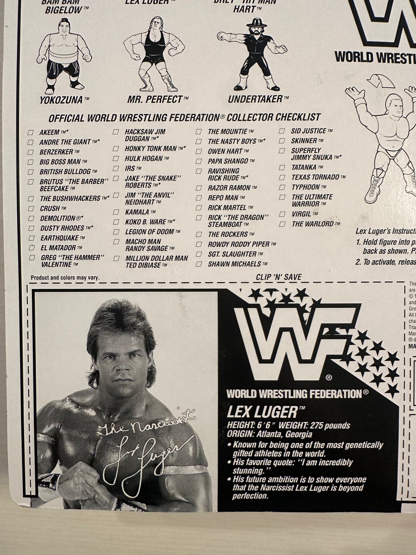 Lex Luger Series 8 WWF Hasbro