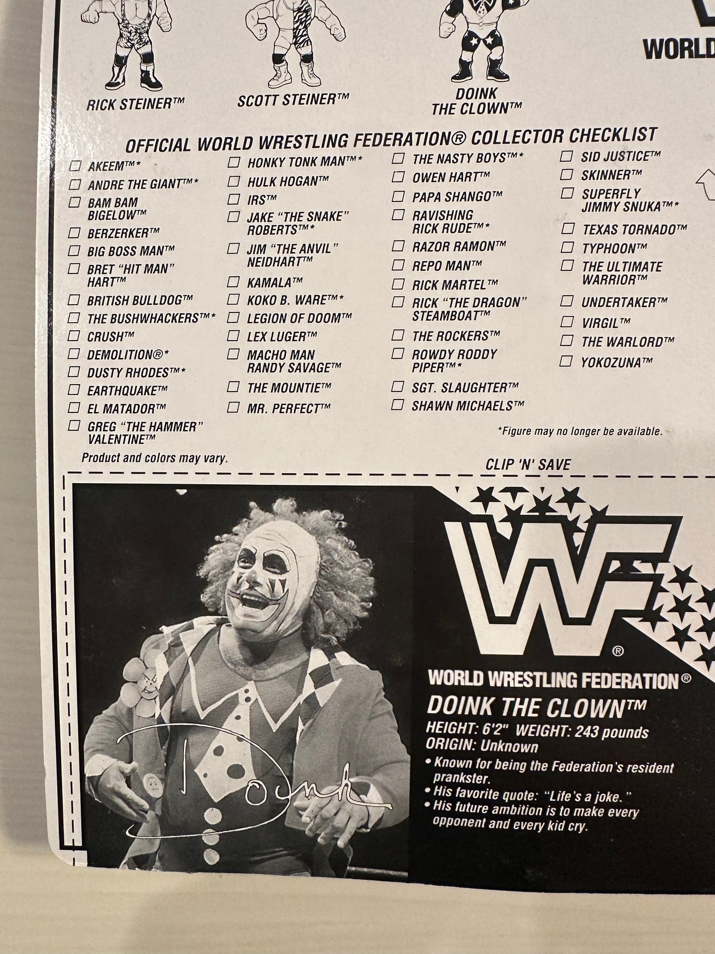 Doink the Clown Series 9 WWF Hasbro