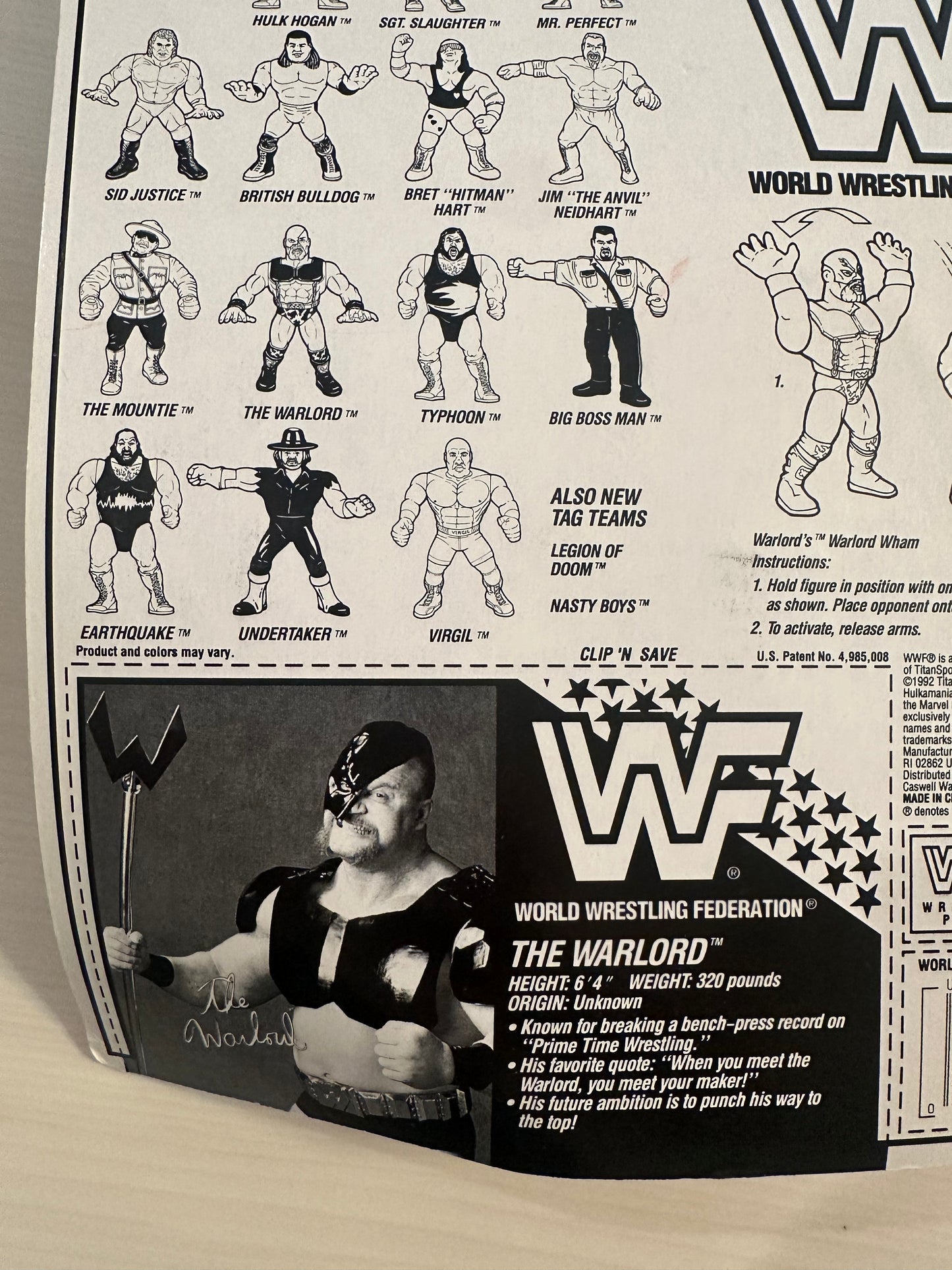 The Warlord Series 5 WWF Hasbro