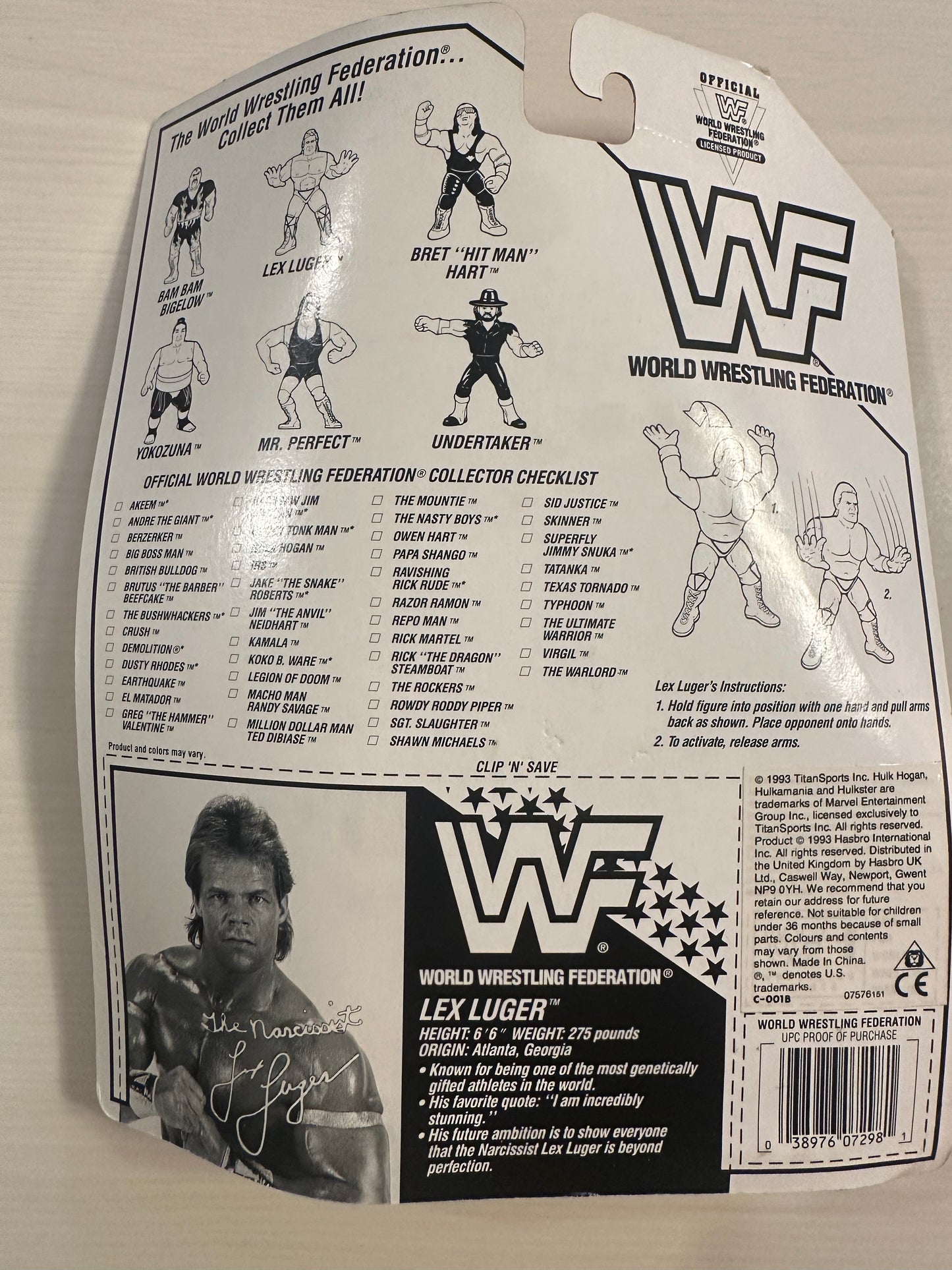 Lex Luger Series 8 WWF Hasbro