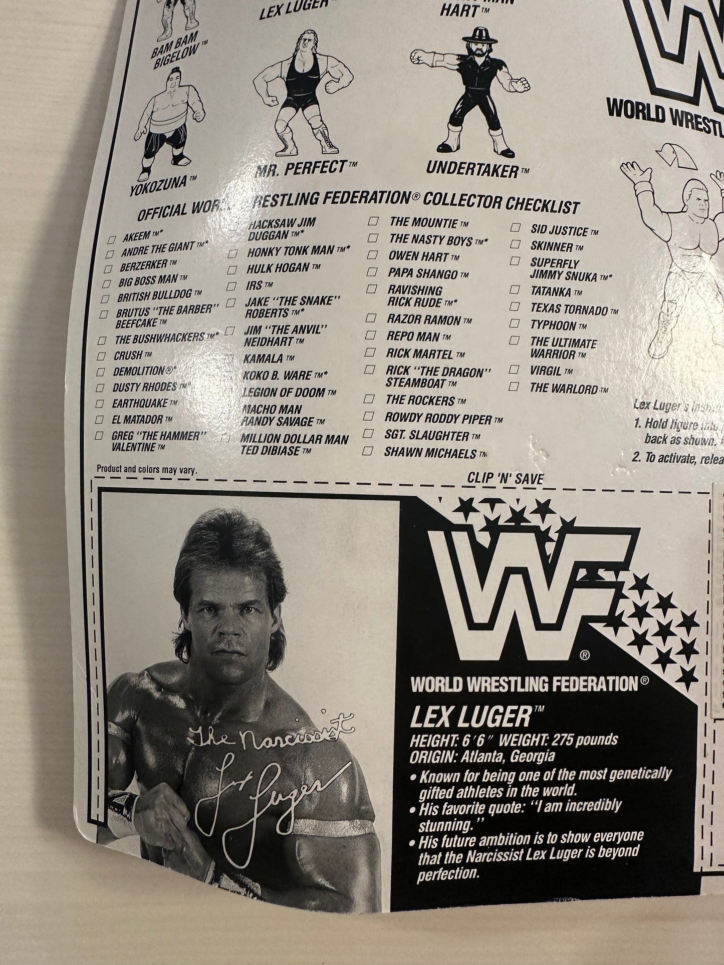 Lex Luger Series 8 WWF Hasbro
