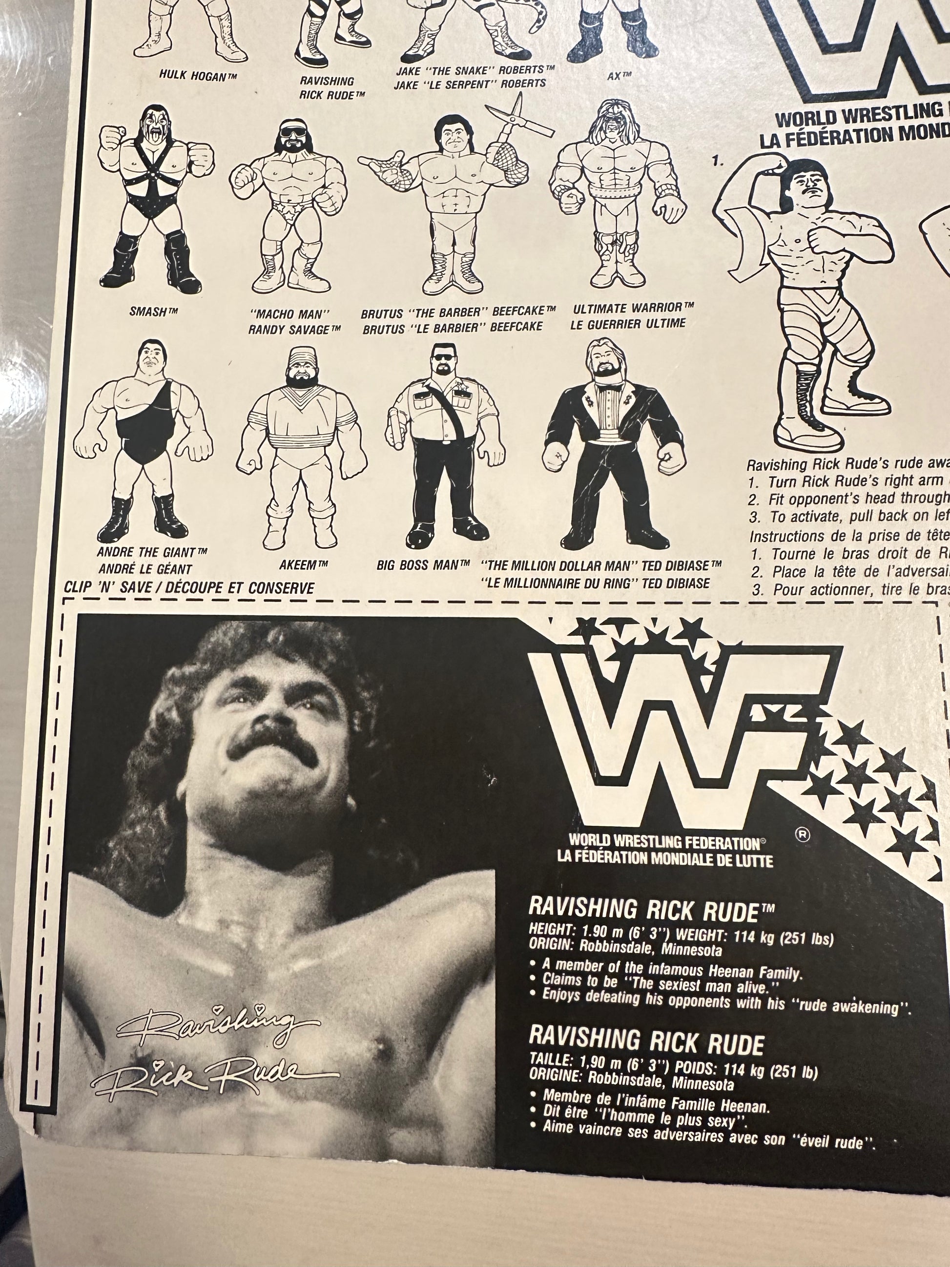 Ravishing Rit Rude Ravishing Rick Rude Series 1 WWF Hasbro – retrofigure