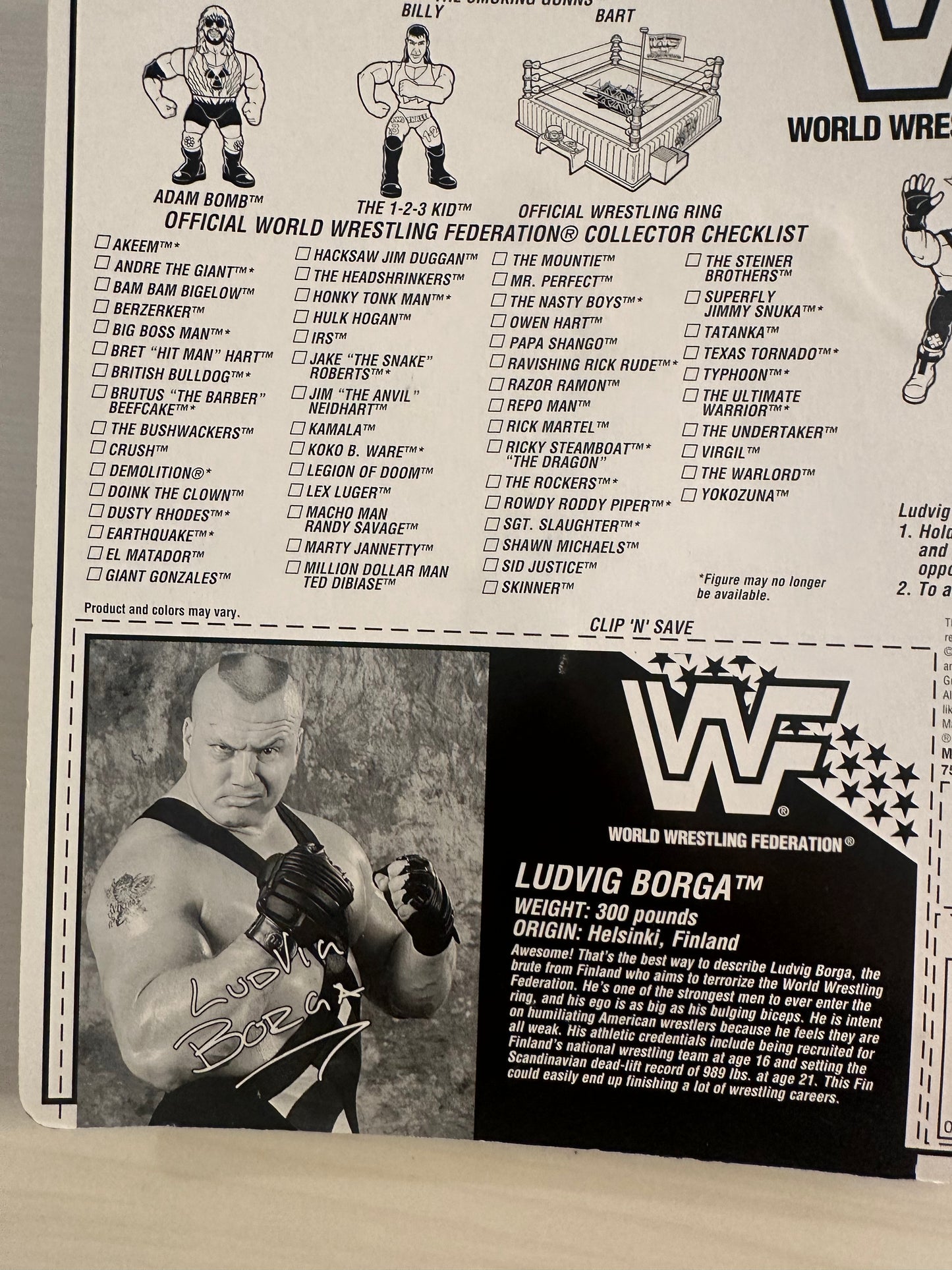 Ludvig Borga Series 11 WWF Hasbro