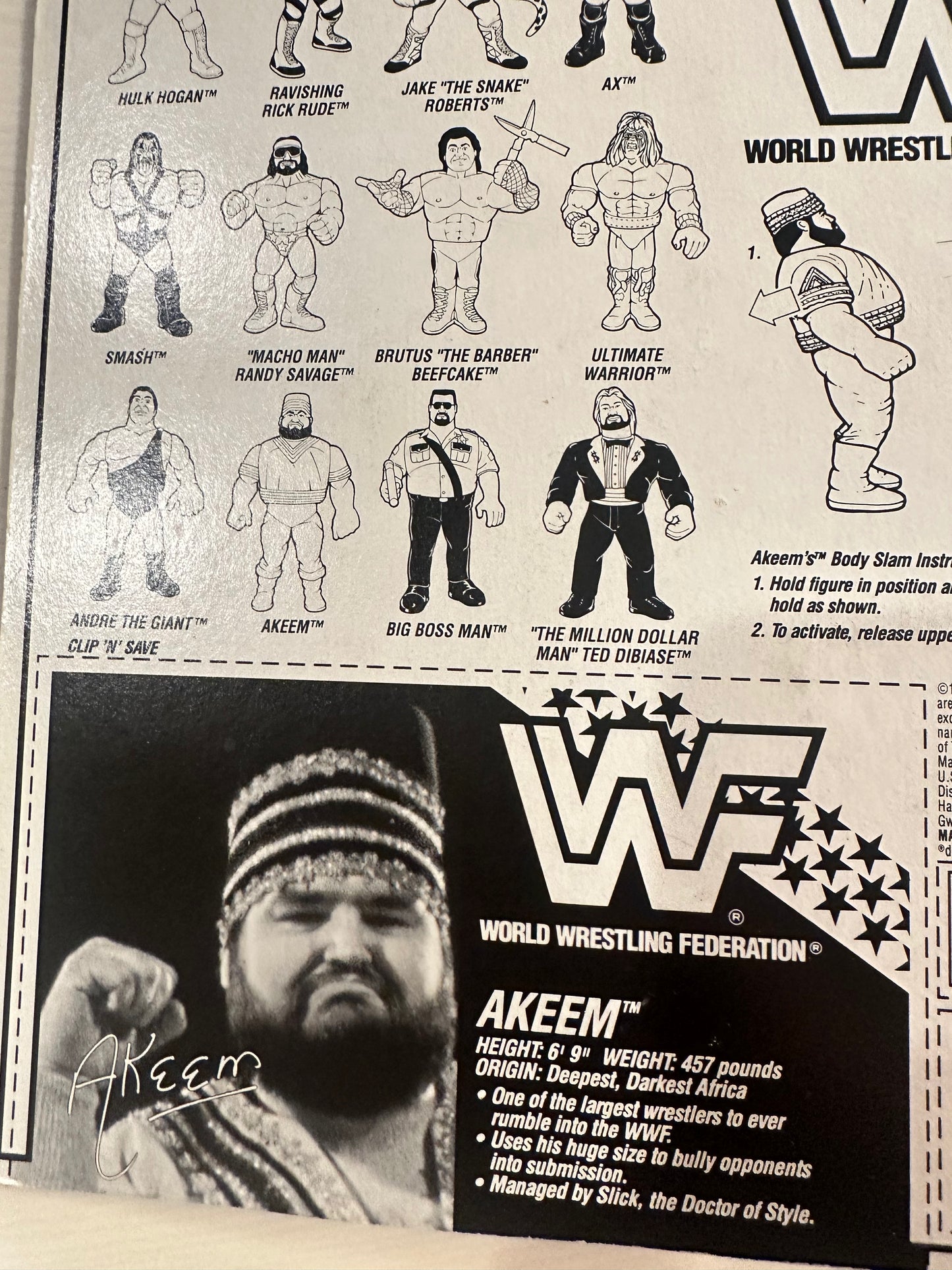Akeem Series 1 WWF Hasbro