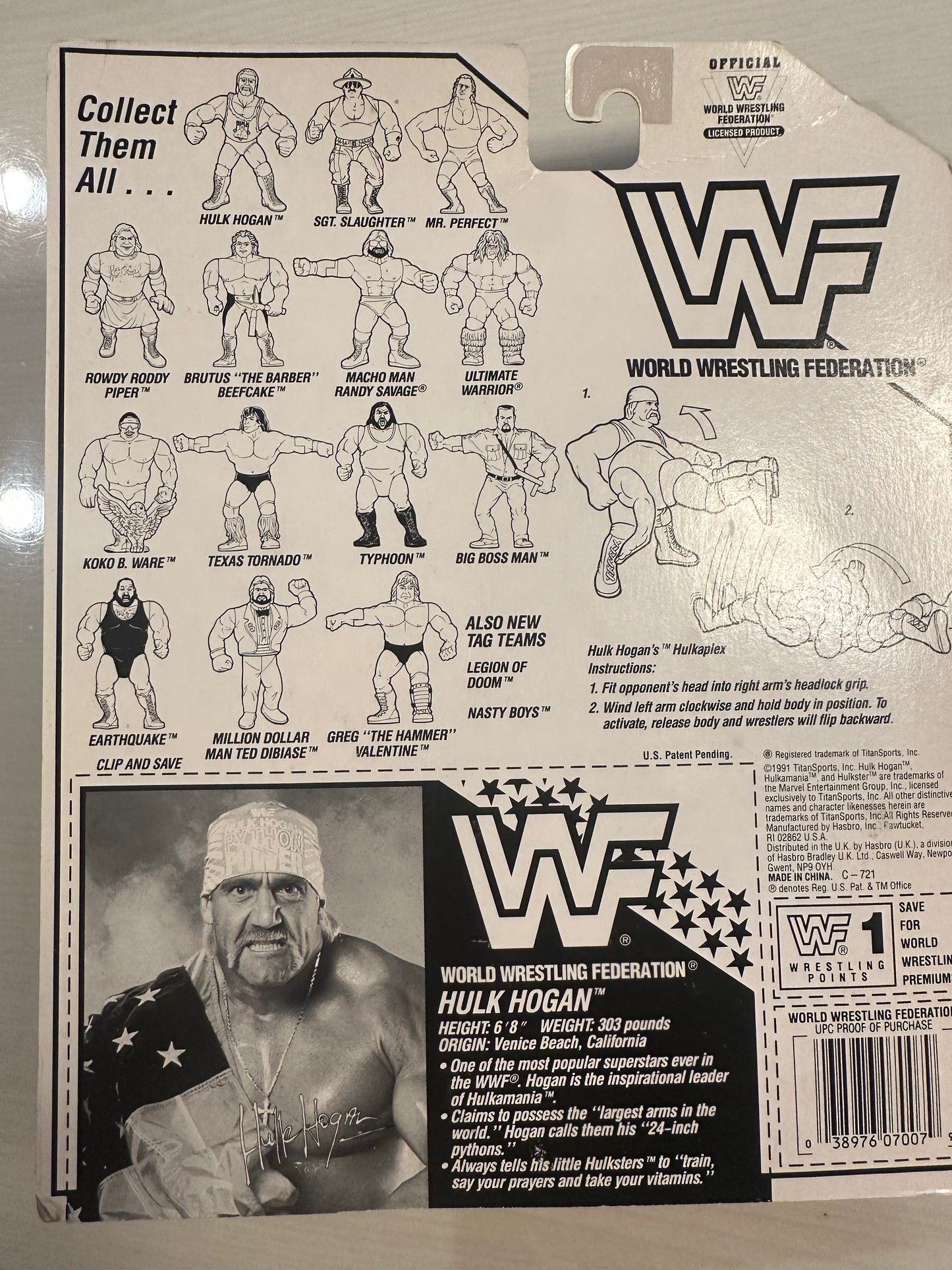 Hulk Hogan Series 3 WWF Hasbro