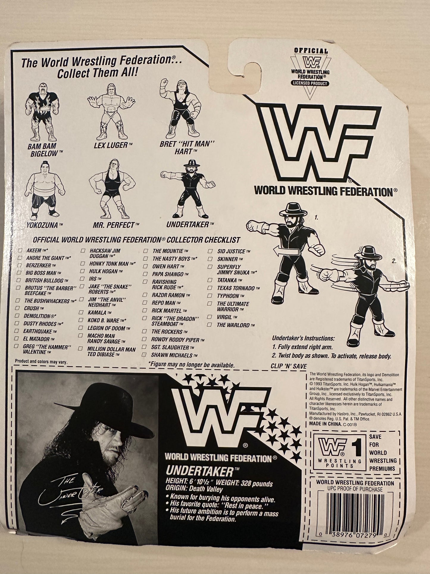 The Undertaker Series 8 WWF Hasbro