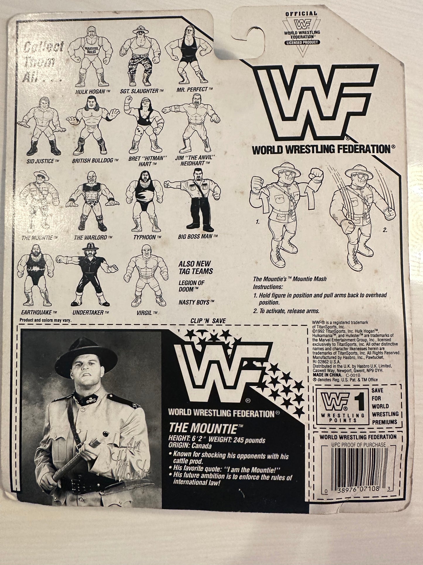 The Mountie Series 5 WWF Hasbro