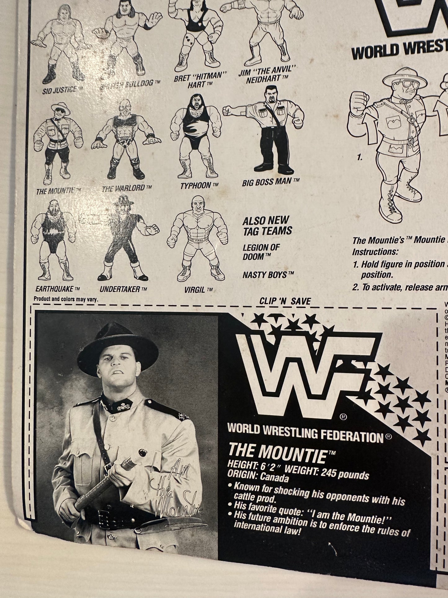 The Mountie Series 5 WWF Hasbro