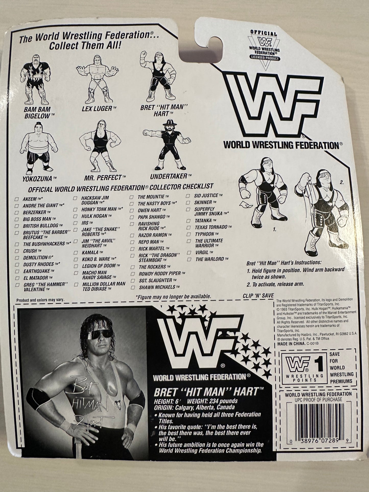 Bret the Hitman Hart Series 8 WWF Hasbro