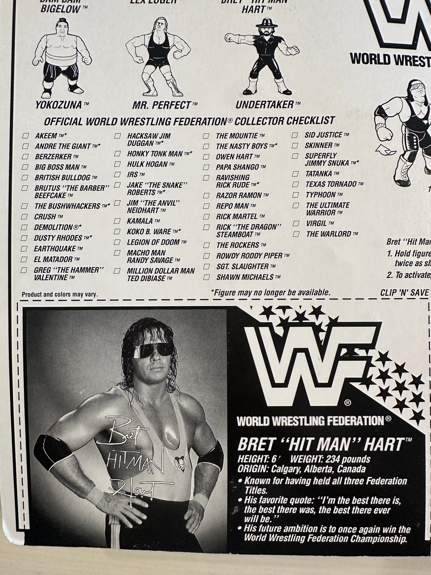 Bret the Hitman Hart Series 8 WWF Hasbro