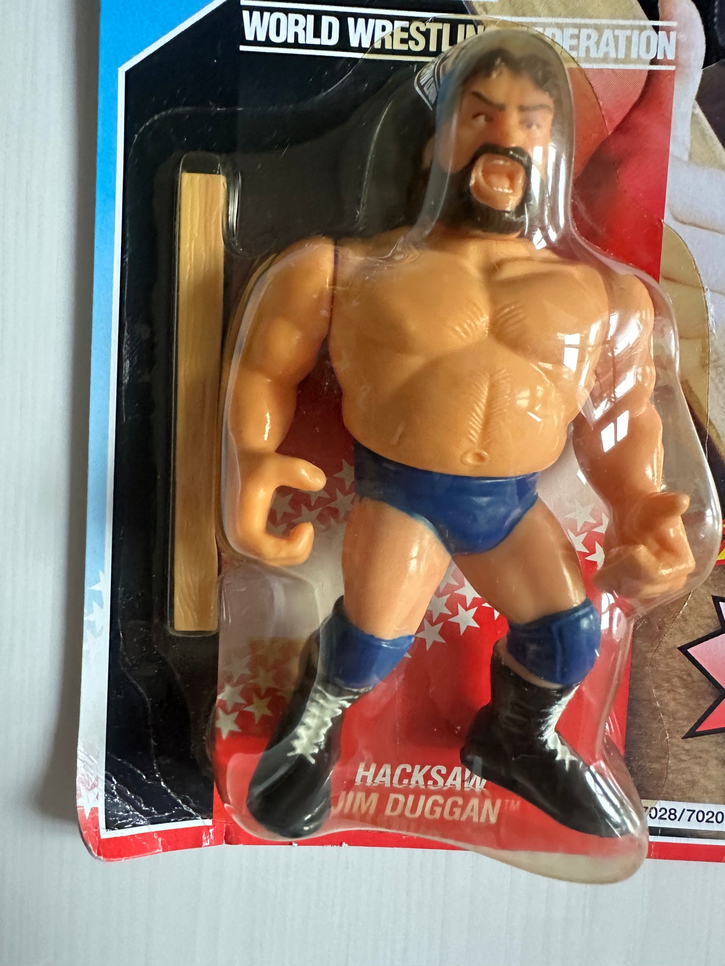 Hacksaw Jim Duggan Series 2 WWF Hasbro MOC figure