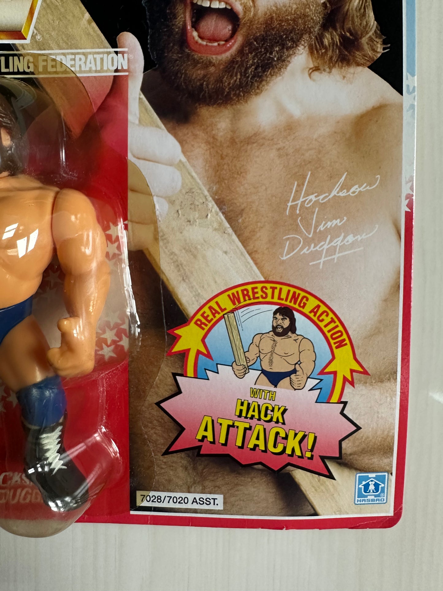 Hacksaw Jim Duggan Series 2 WWF Hasbro MOC figure