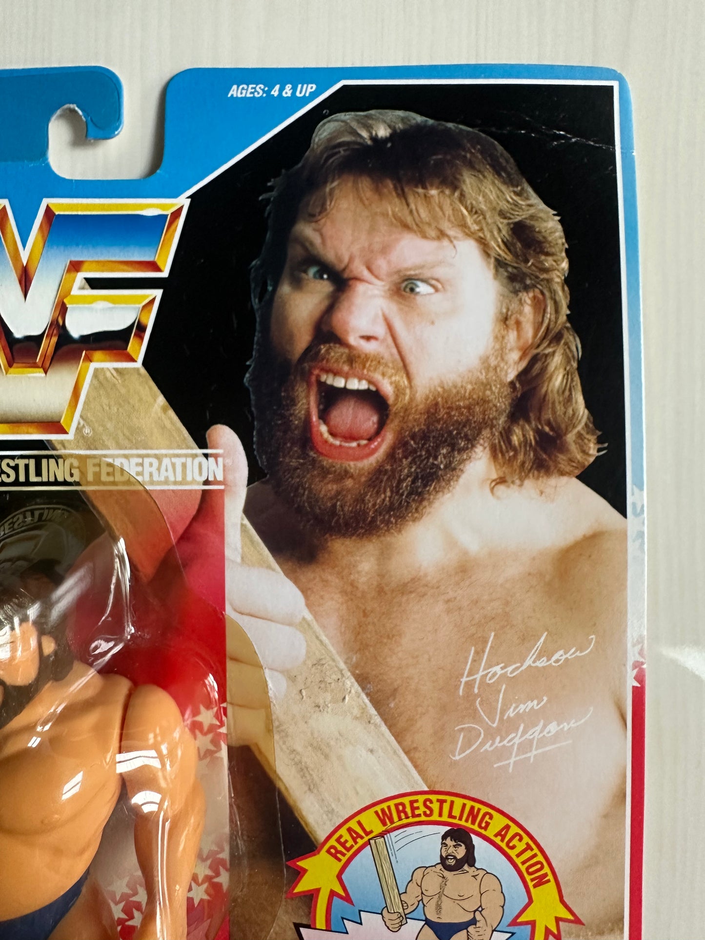 Hacksaw Jim Duggan Series 2 WWF Hasbro MOC figure