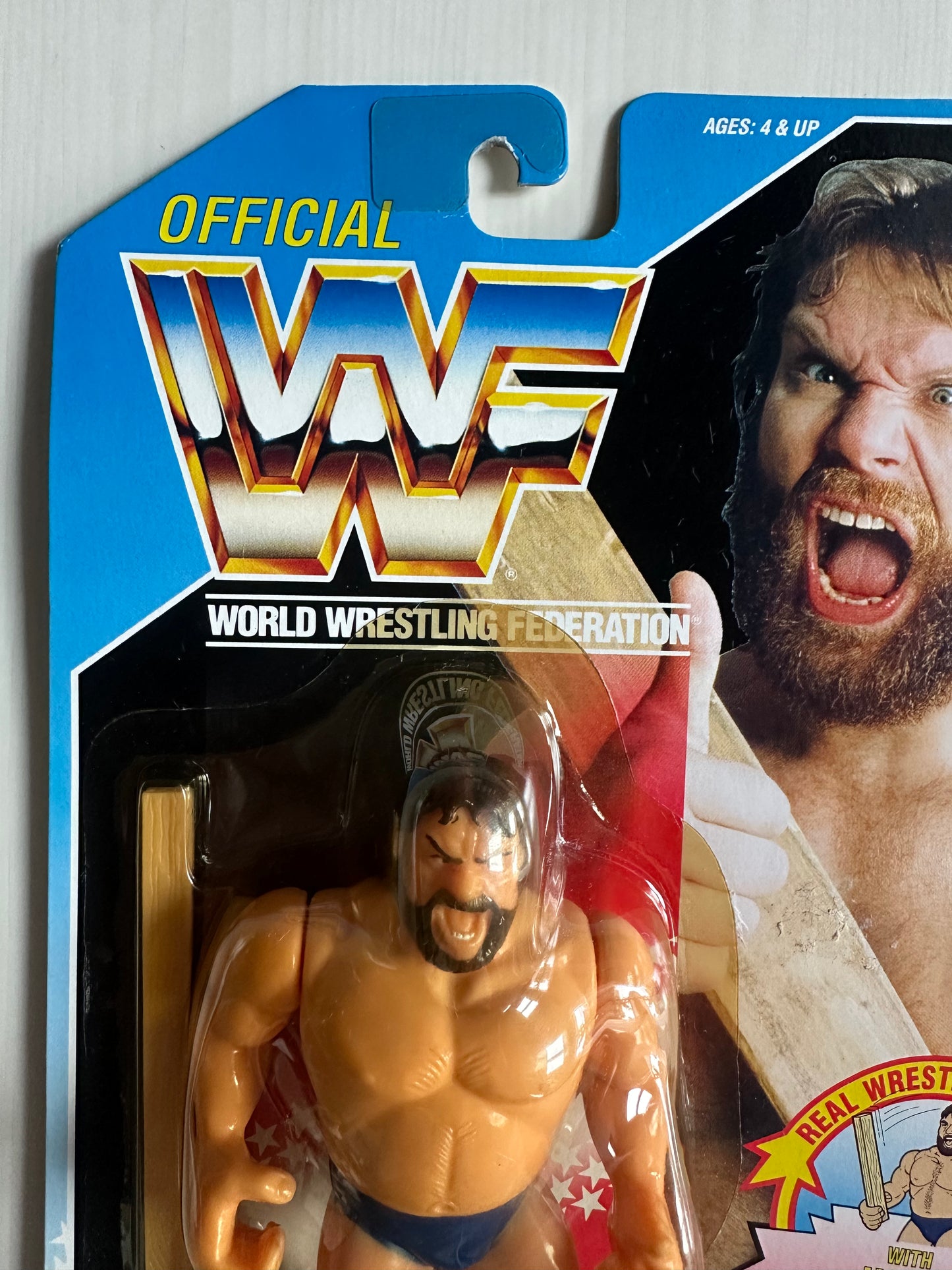 Hacksaw Jim Duggan Series 2 WWF Hasbro MOC figure