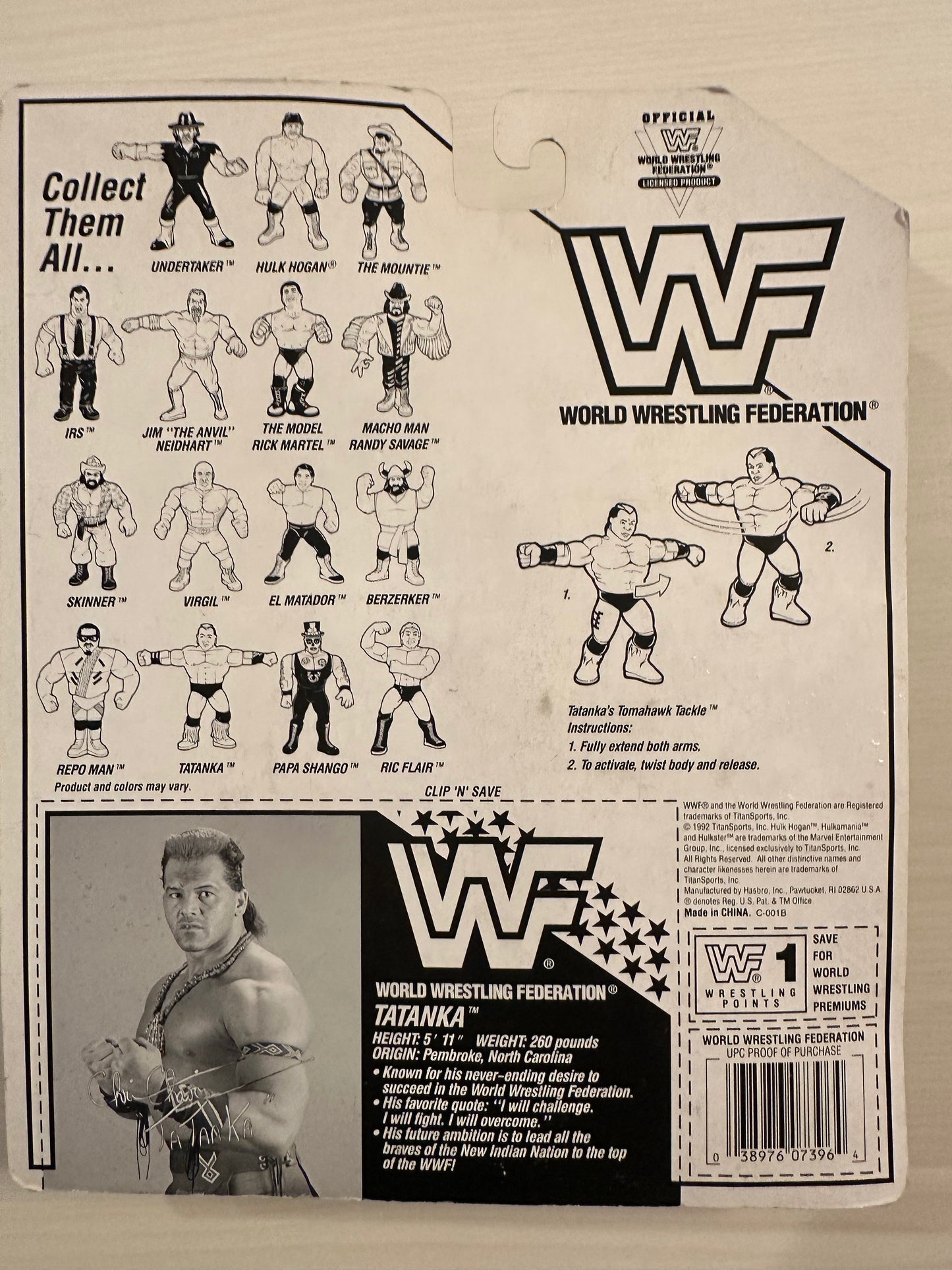 Tatanka Series 6 WWF Hasbro