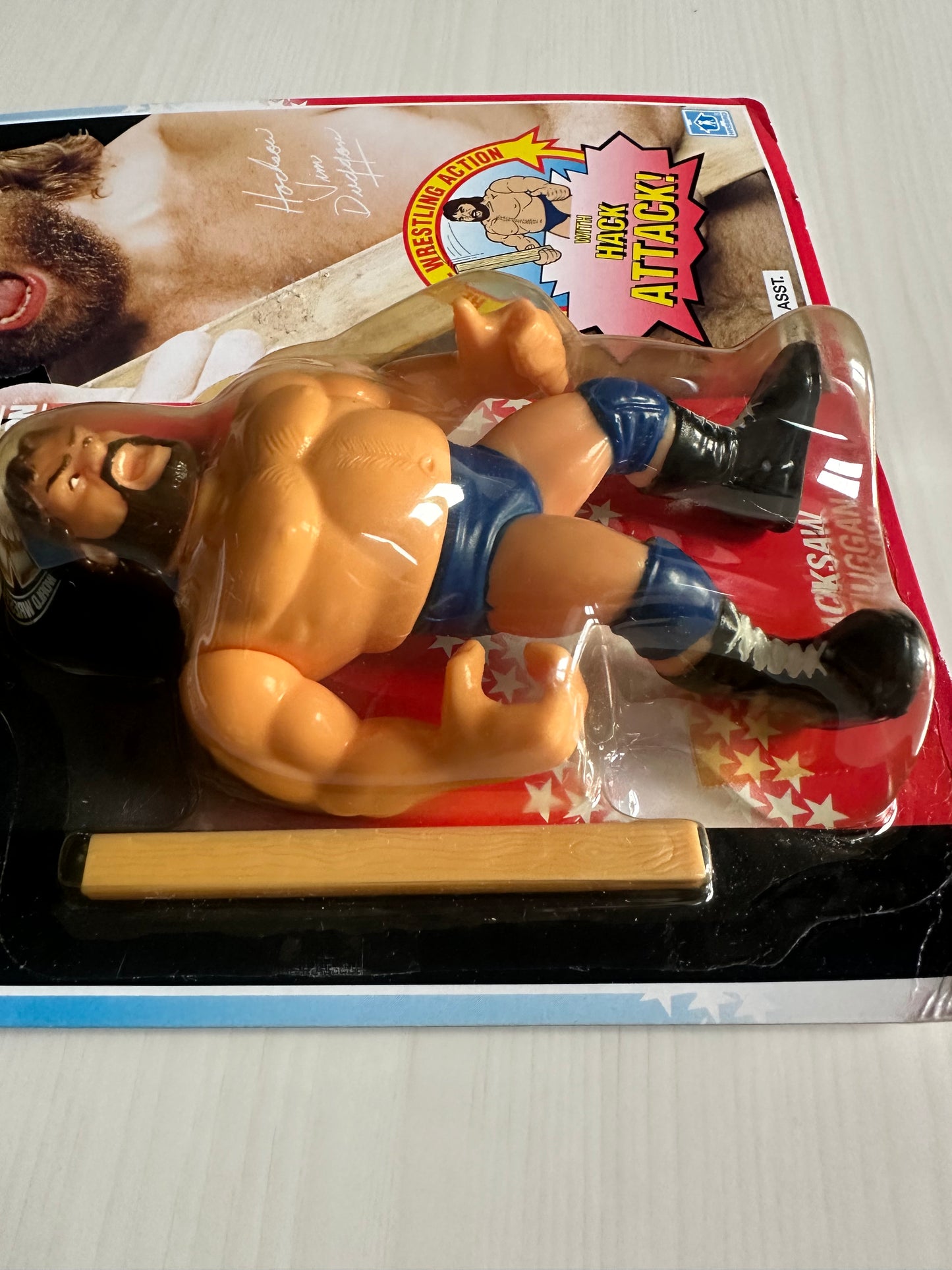 Hacksaw Jim Duggan Series 2 WWF Hasbro MOC figure