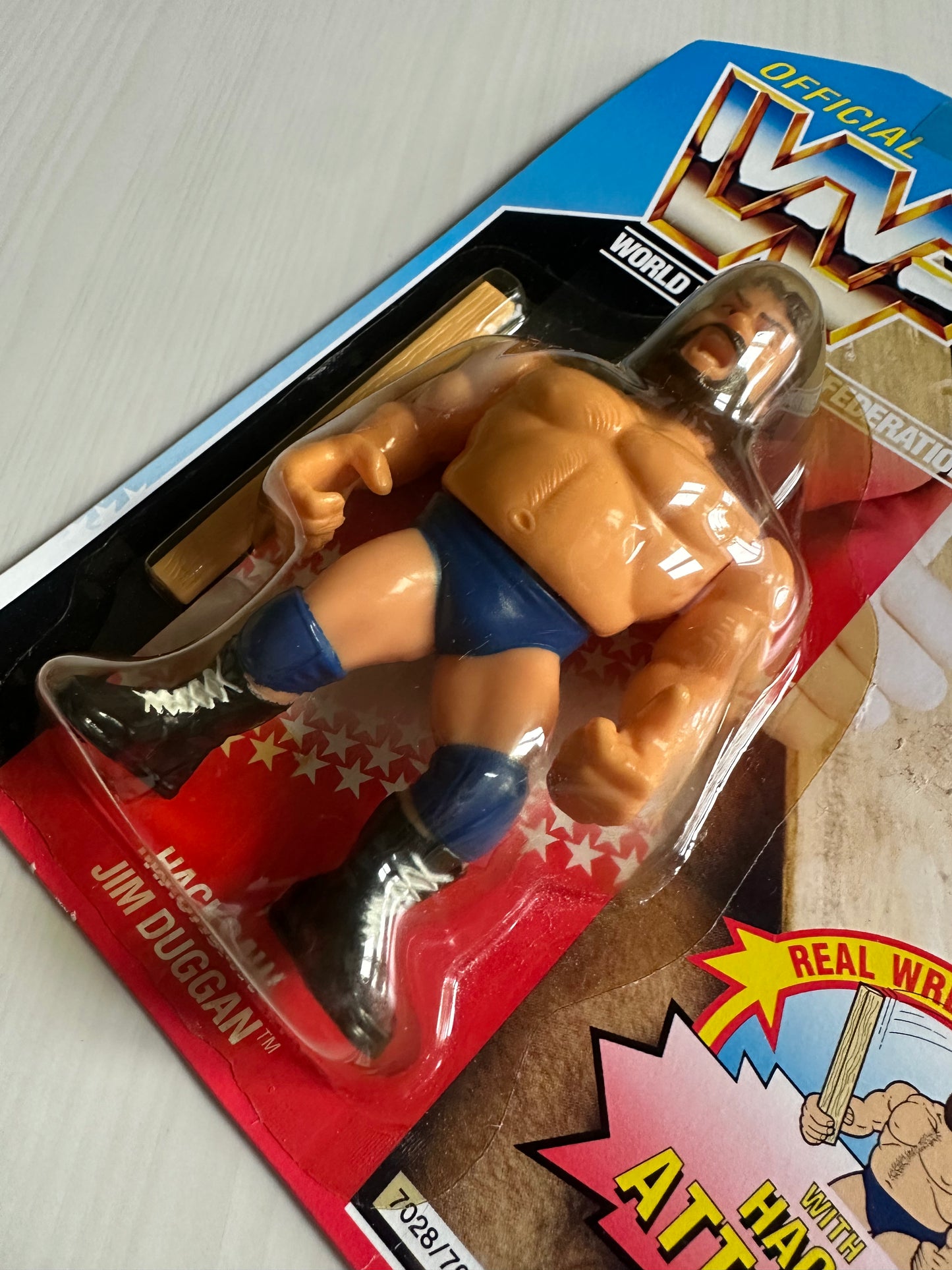 Hacksaw Jim Duggan Series 2 WWF Hasbro MOC figure