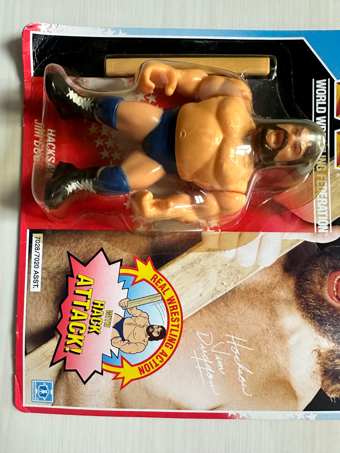 Hacksaw Jim Duggan Series 2 WWF Hasbro MOC figure