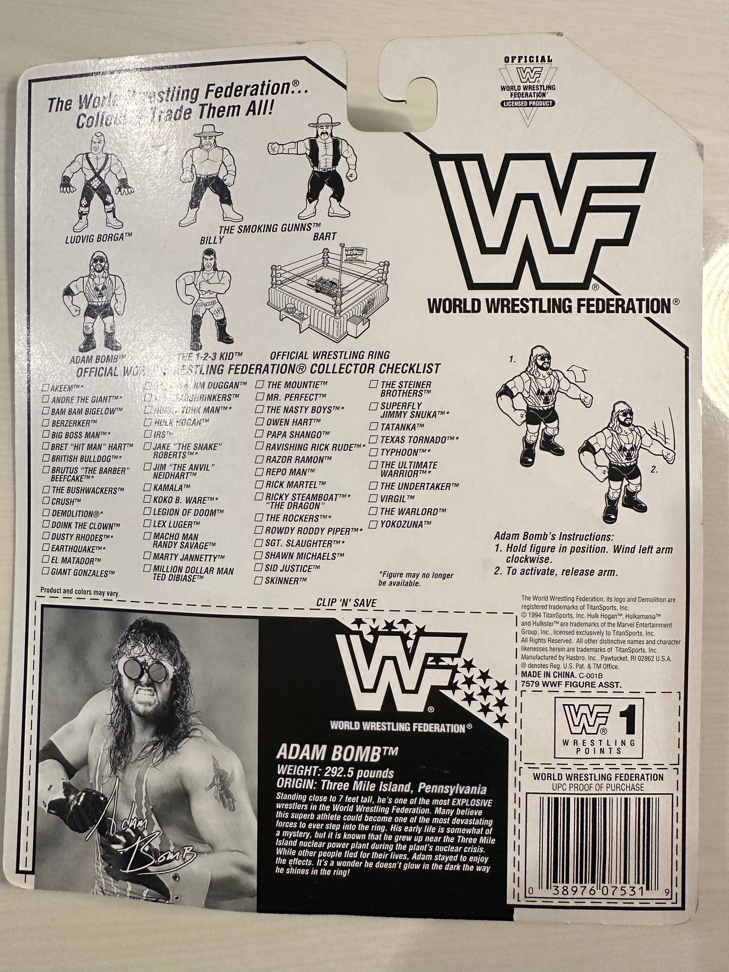 Adam Bomb Series 11 WWF Hasbro