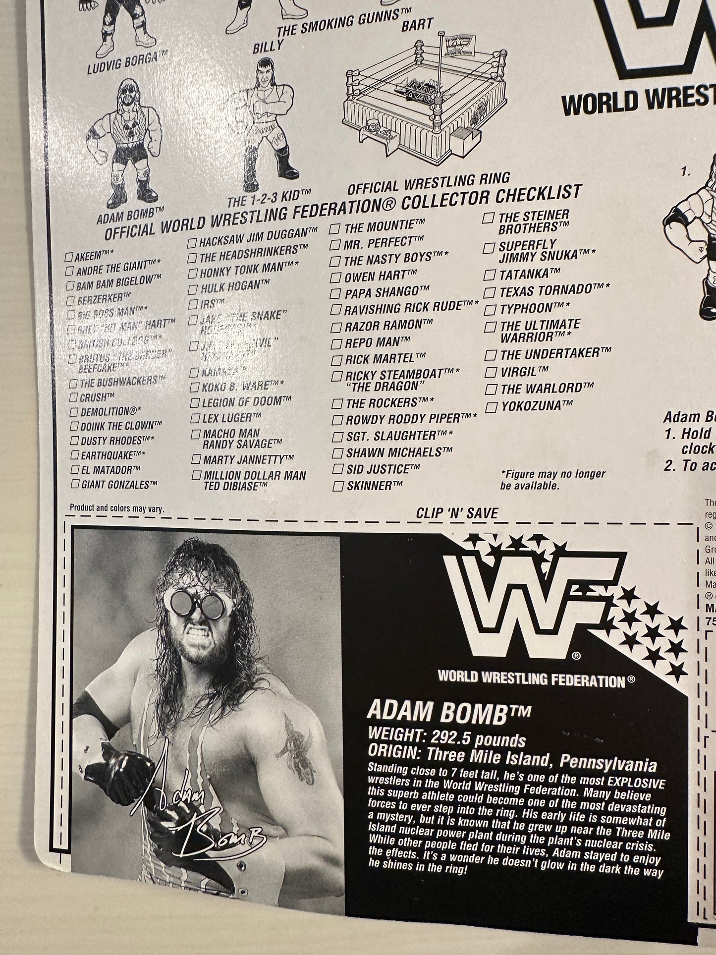 Adam Bomb Series 11 WWF Hasbro