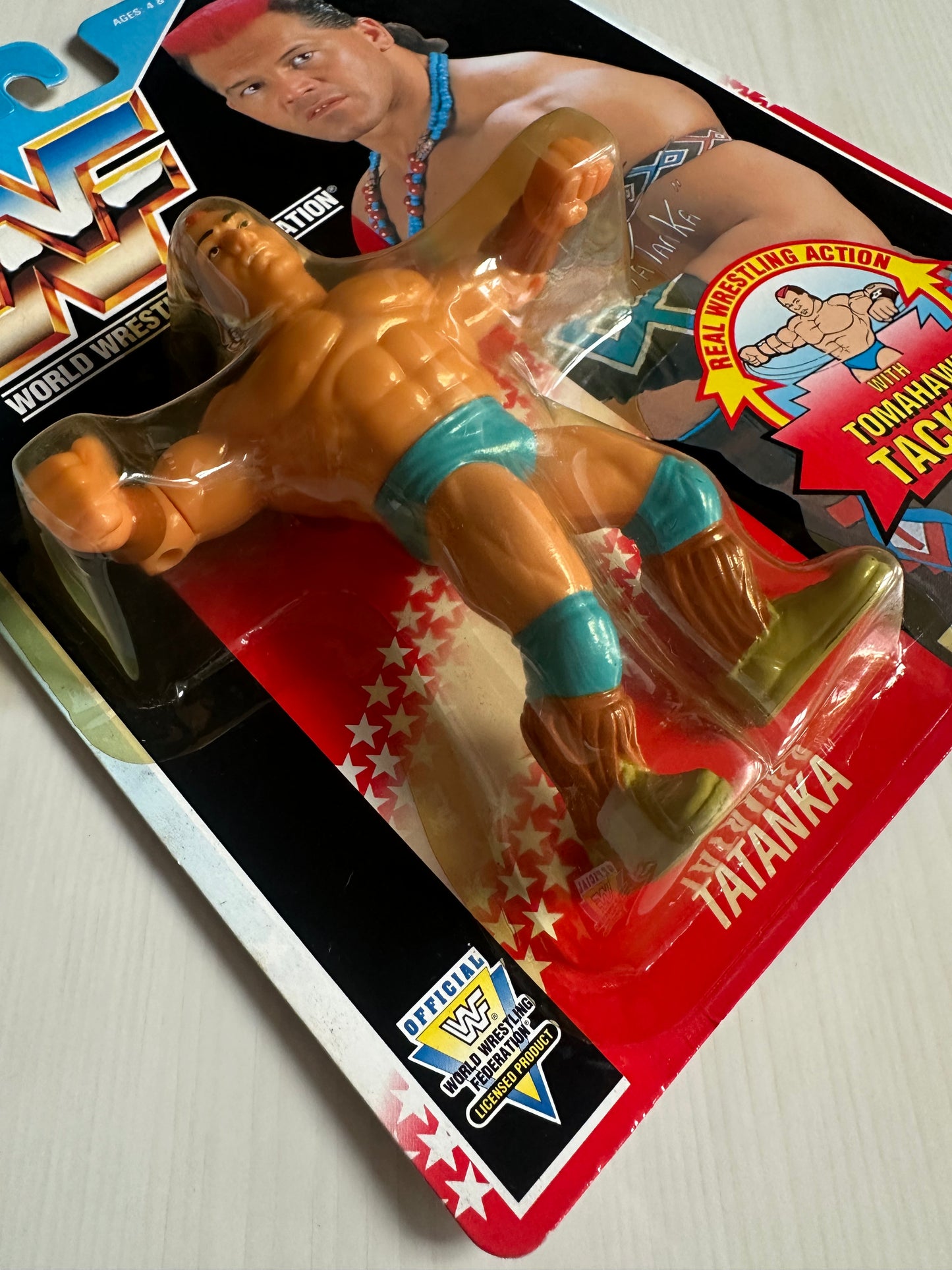 Tatanka Series 6 WWF Hasbro MOC figure