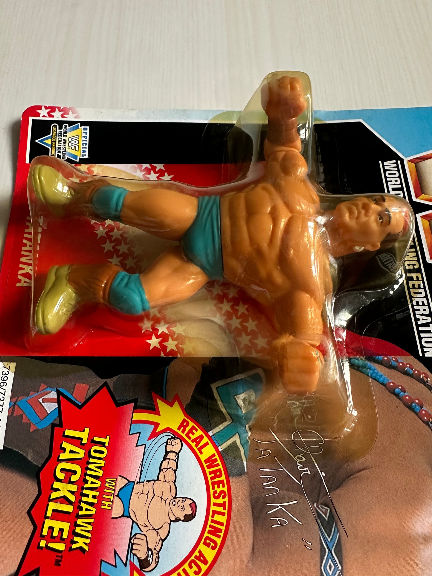 Tatanka Series 6 WWF Hasbro MOC figure