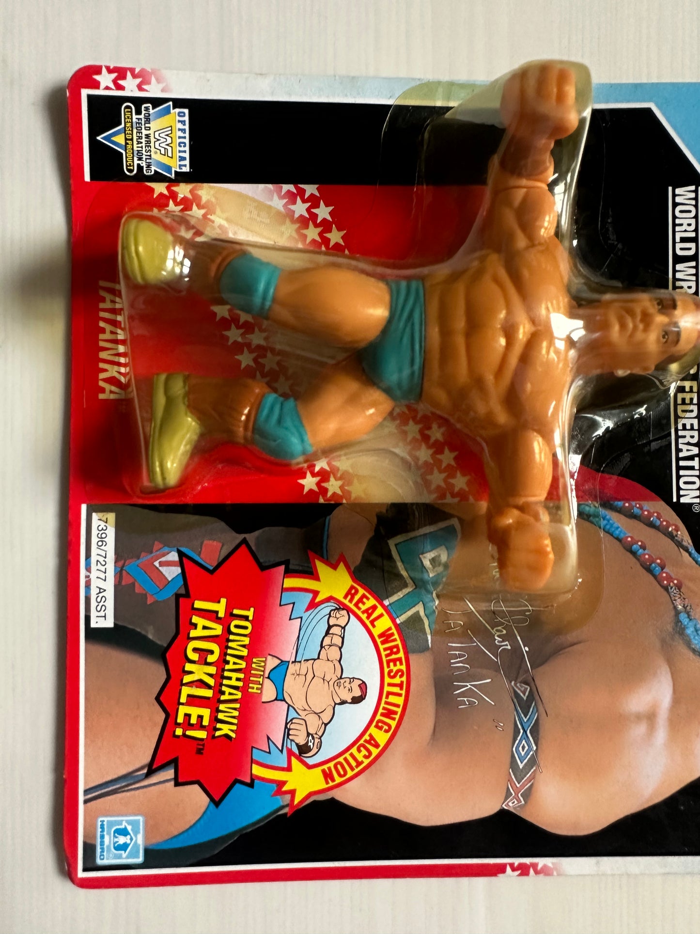 Tatanka Series 6 WWF Hasbro MOC figure