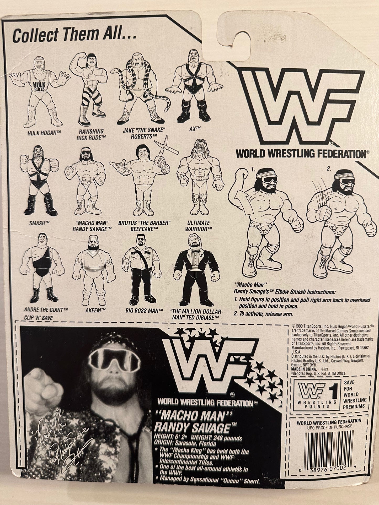 Macho Man Randy Savage Series 1 WWF Hasbro