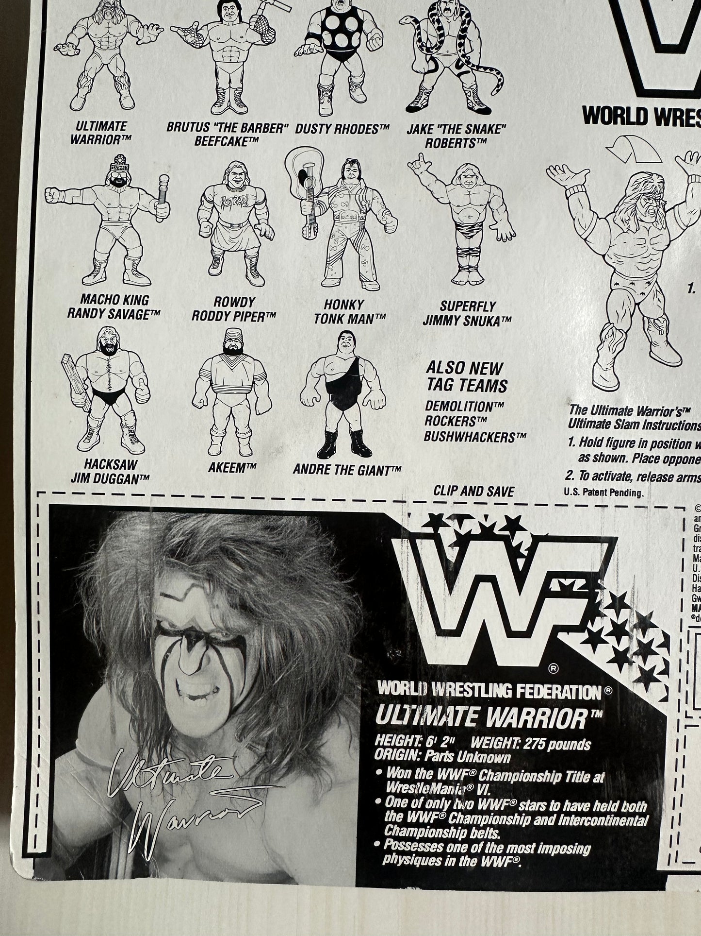 Ultimate Warrior Series 2 WWF Hasbro MOC figure