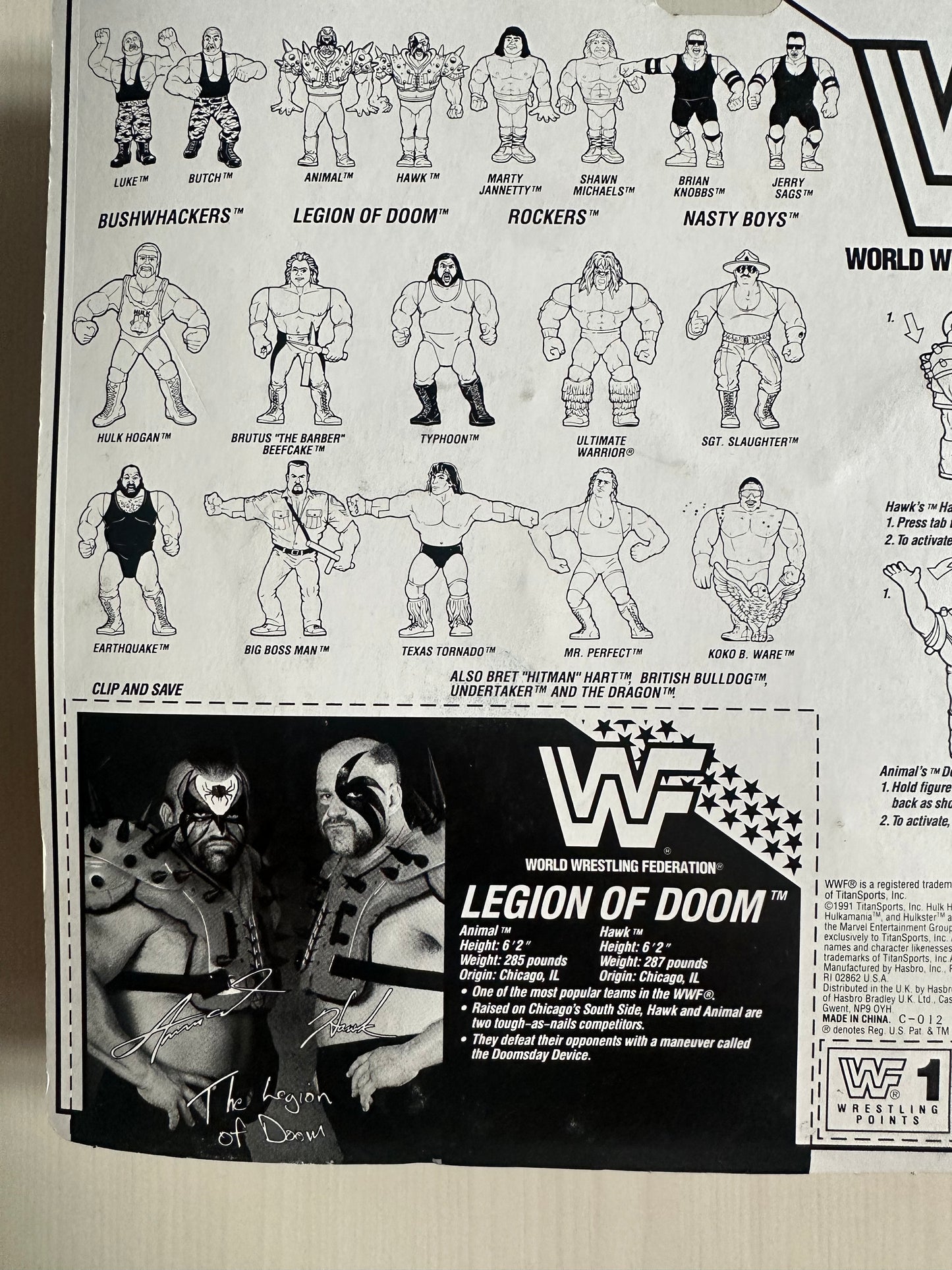 The Legion of Doom Series 2 WWF Hasbro figure