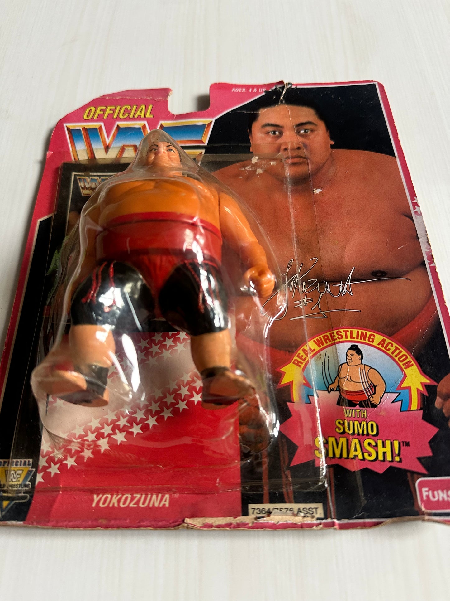 Yokozuna Series 8 WWF Hasbro MOC Funskool figure