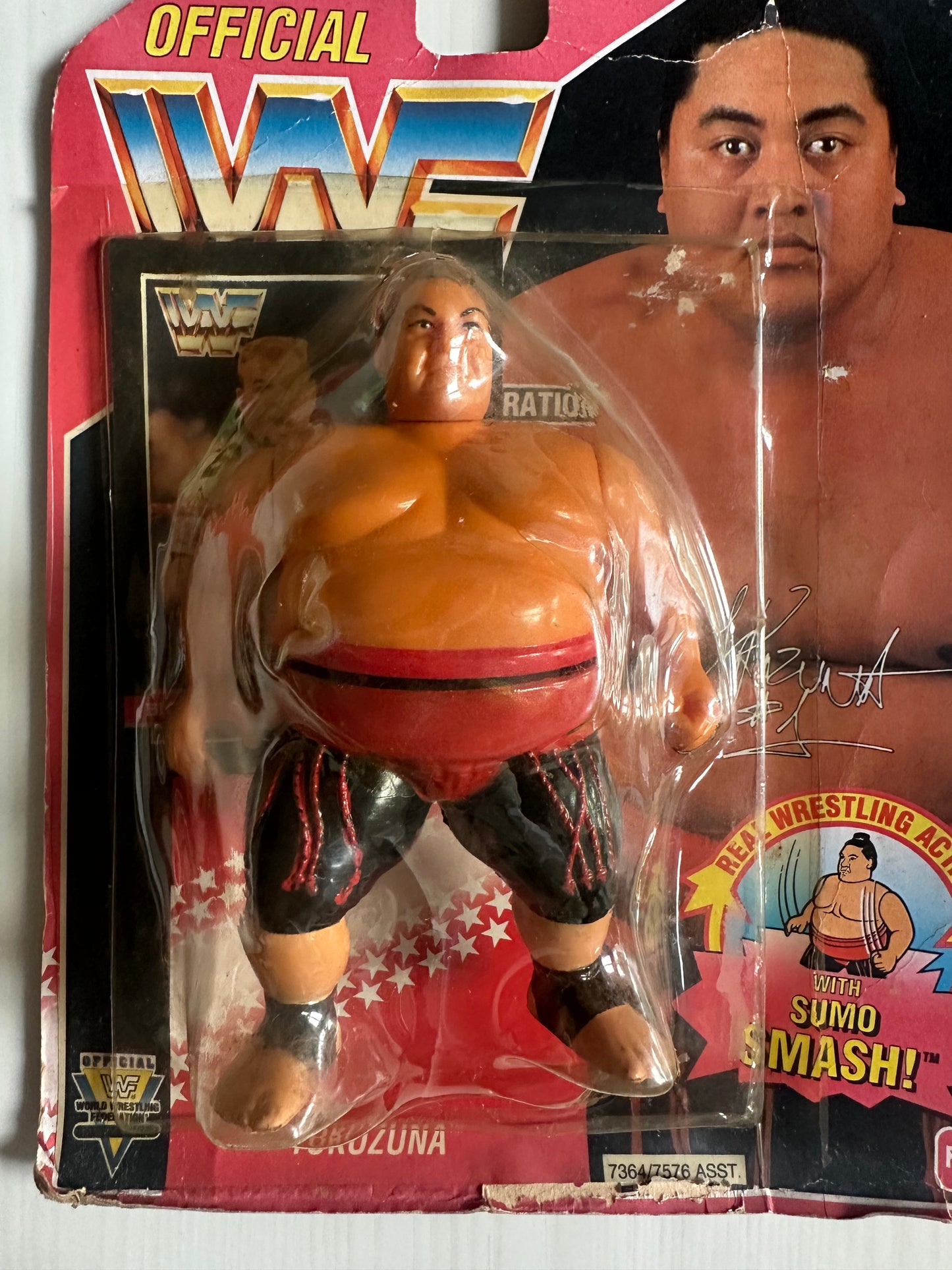 Yokozuna Series 8 WWF Hasbro MOC Funskool figure