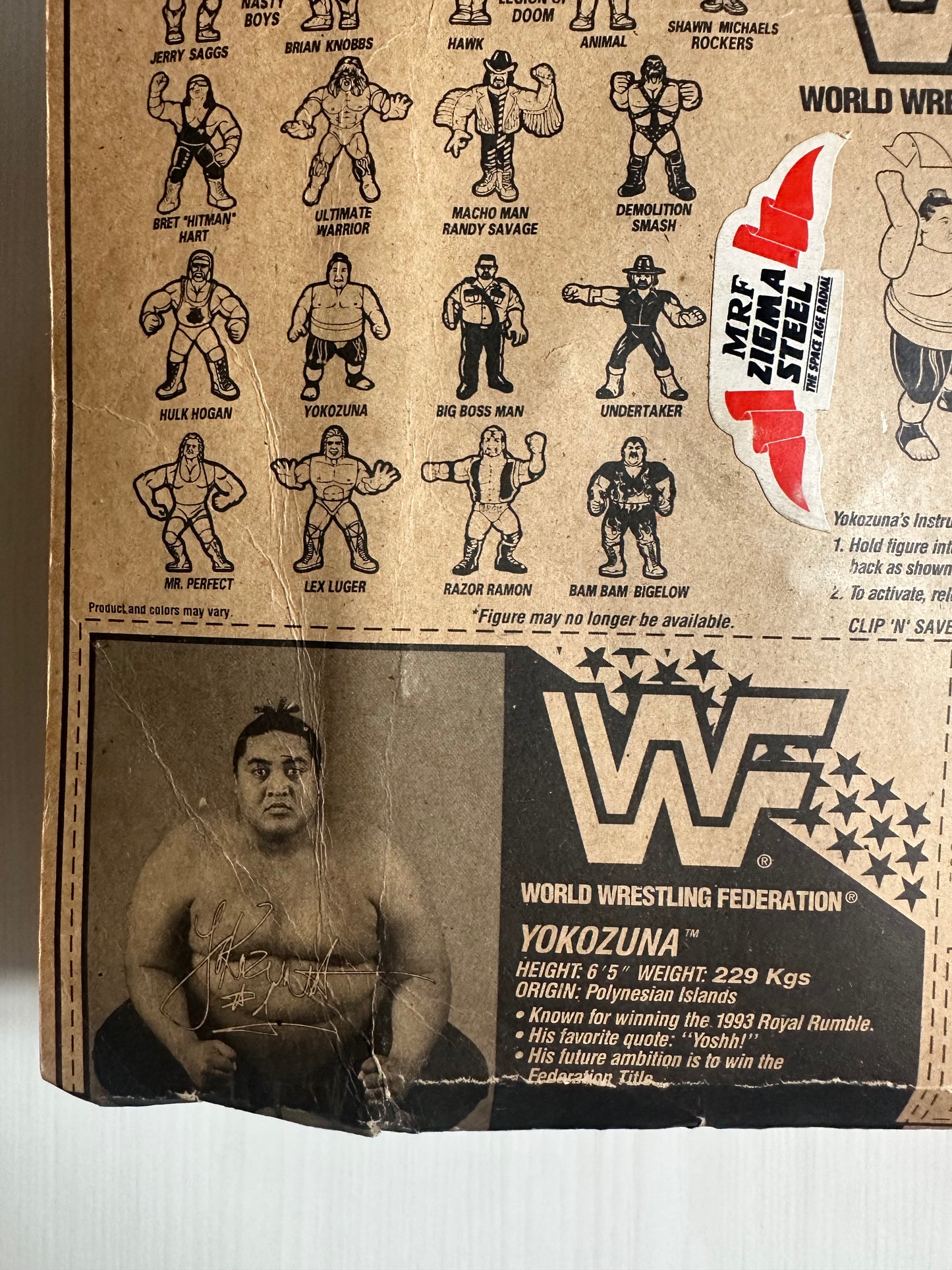 Yokozuna Series 8 WWF Hasbro MOC Funskool figure