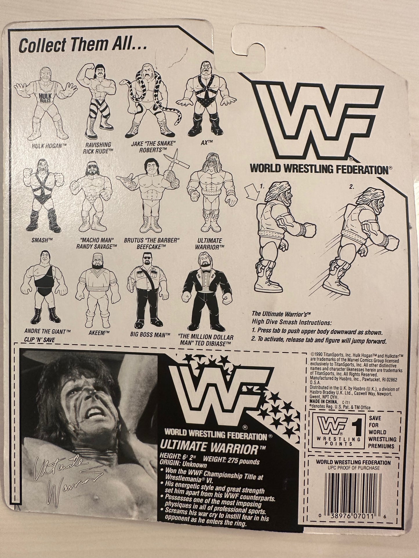 Ultimate Warrior Series 1 WWF Hasbro