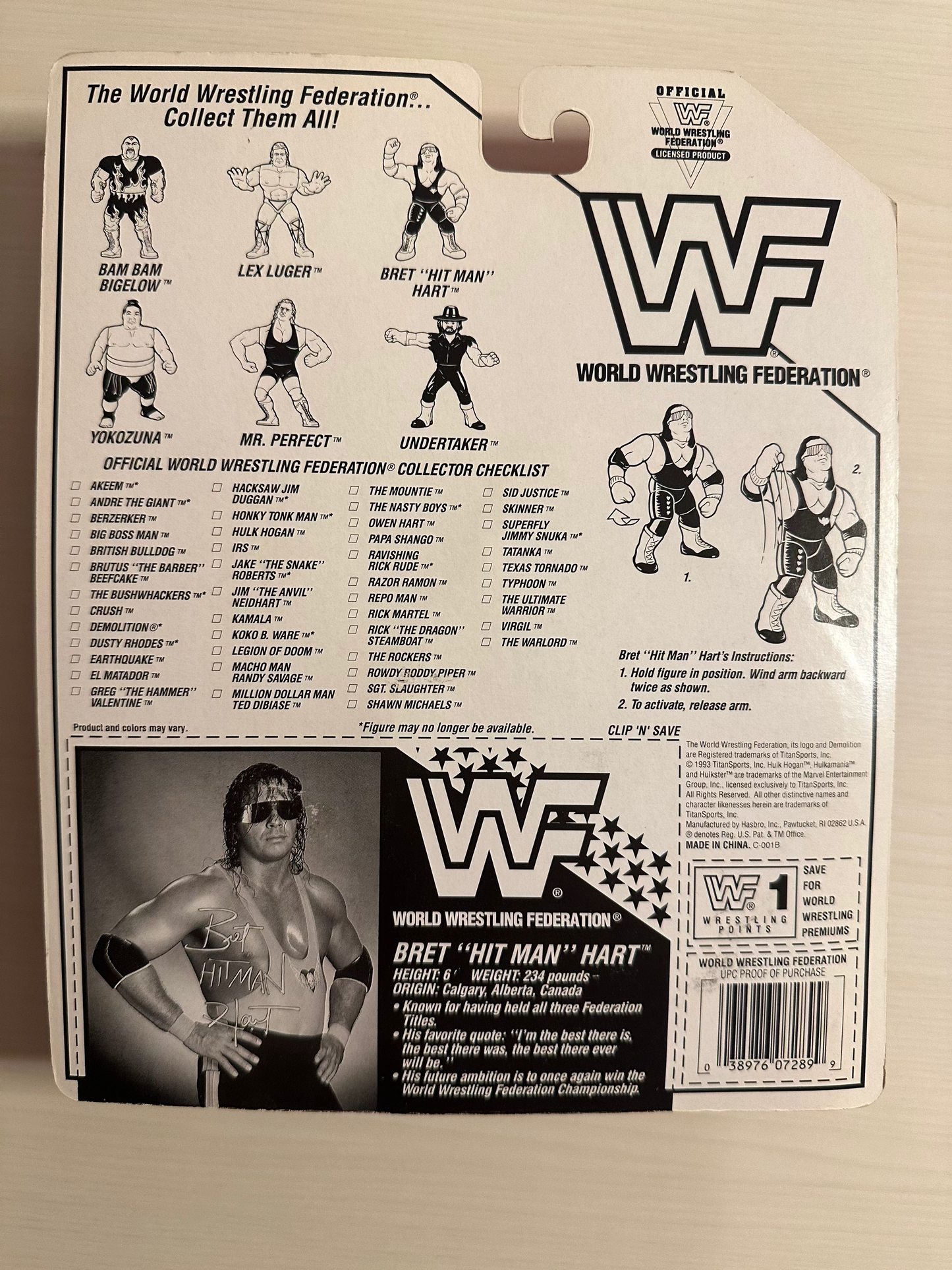 Bret the Hitman Hart Series 8 WWF Hasbro