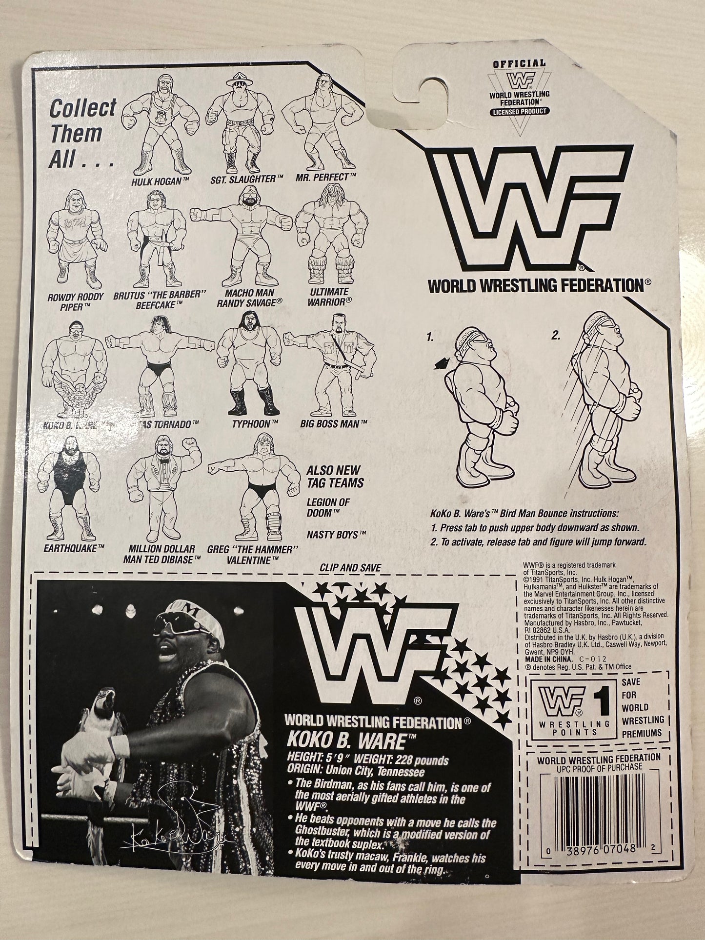 Koko B Ware Series 3 WWF Hasbro