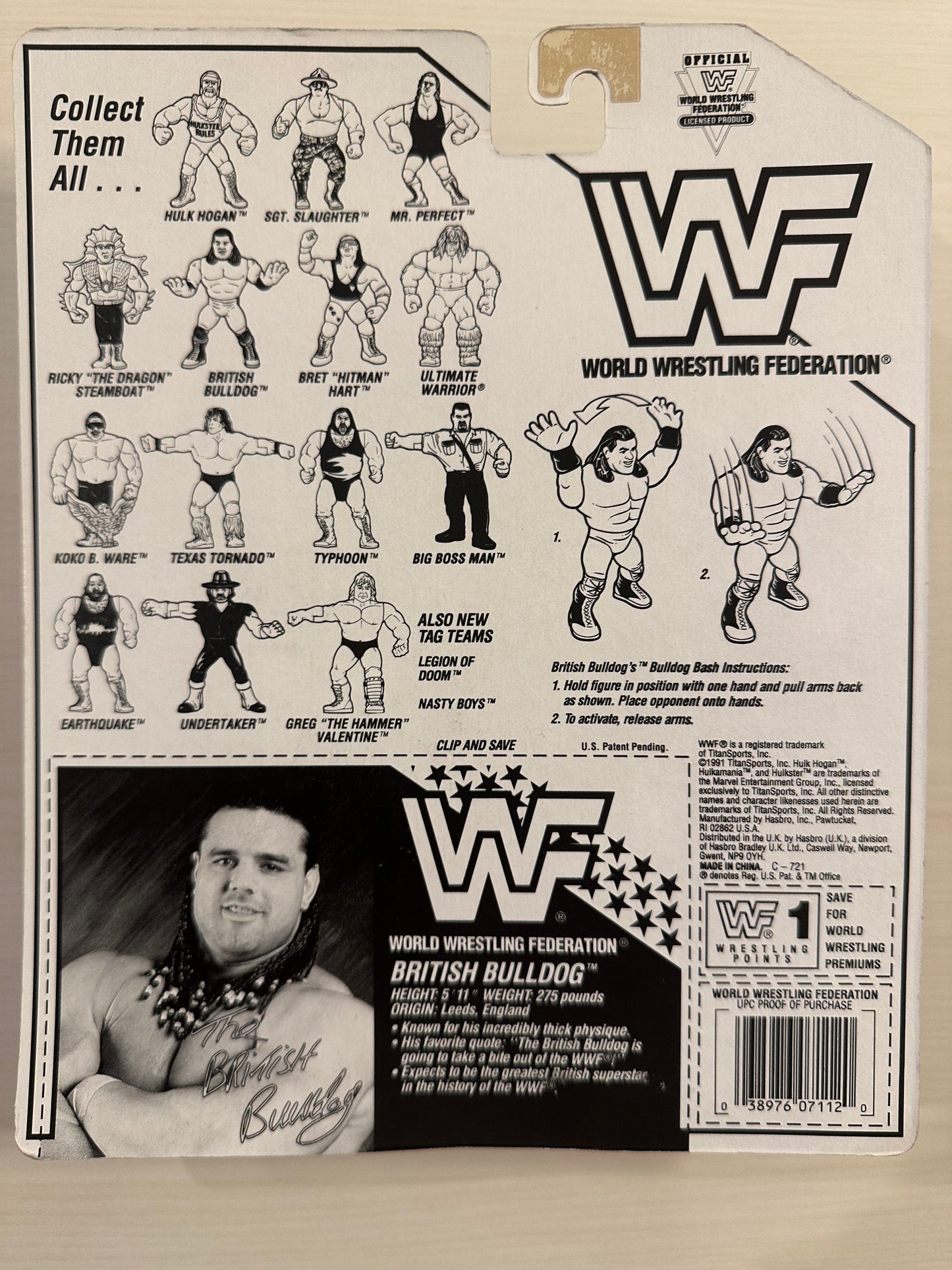 British Bulldog Series 4 WWF Hasbro