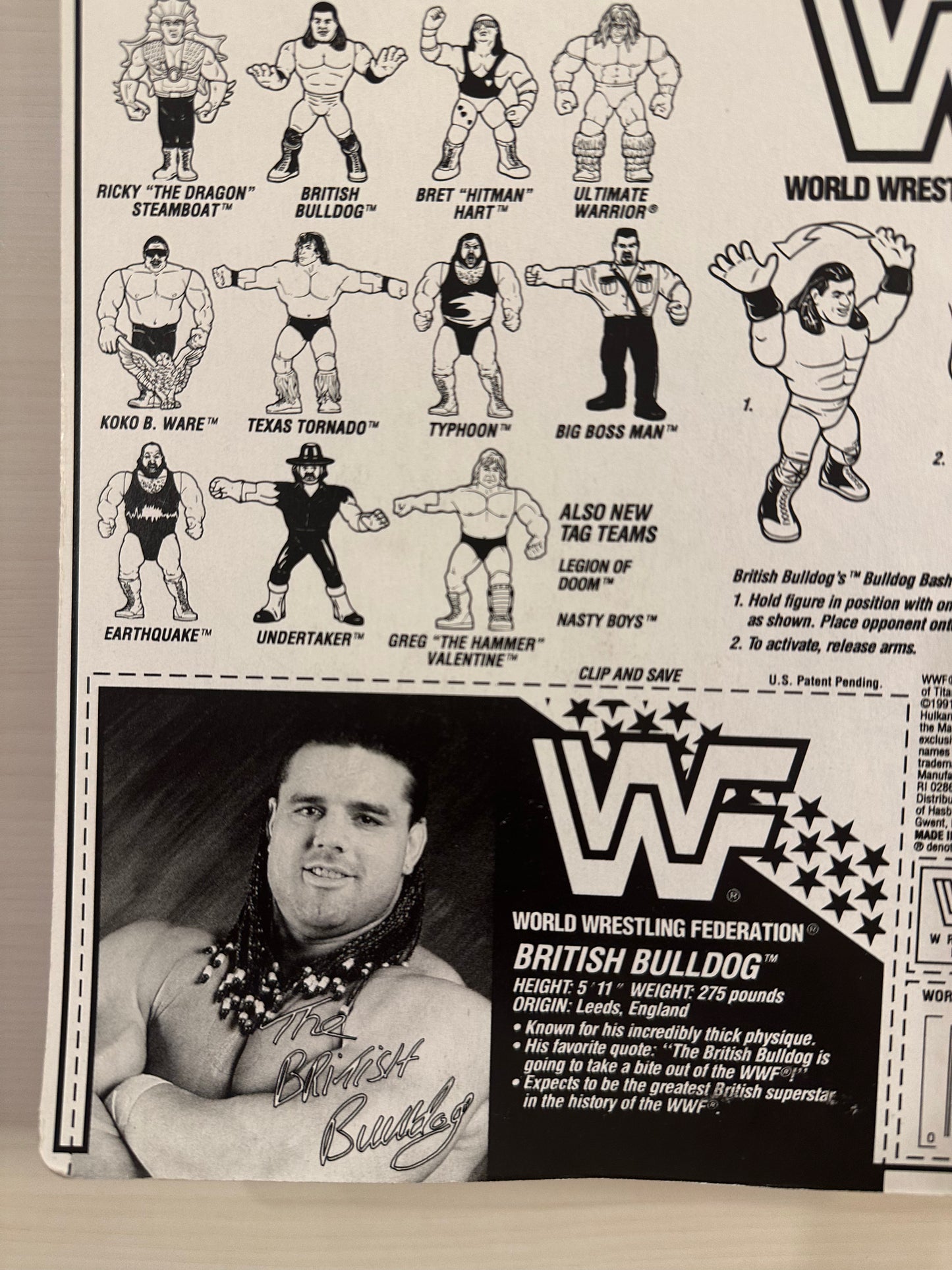 British Bulldog Series 4 WWF Hasbro