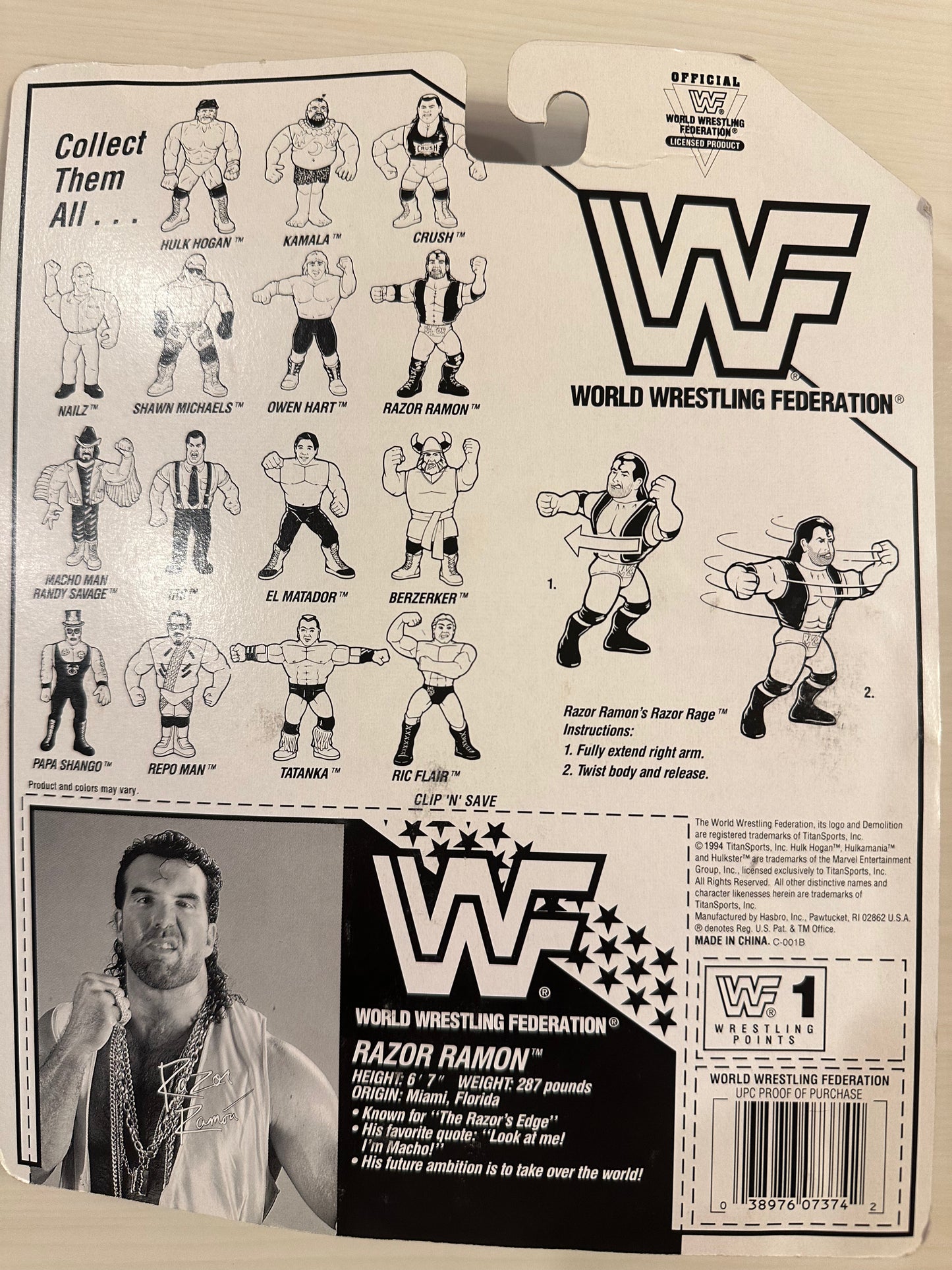 Razor Ramon Series 10 WWF Hasbro