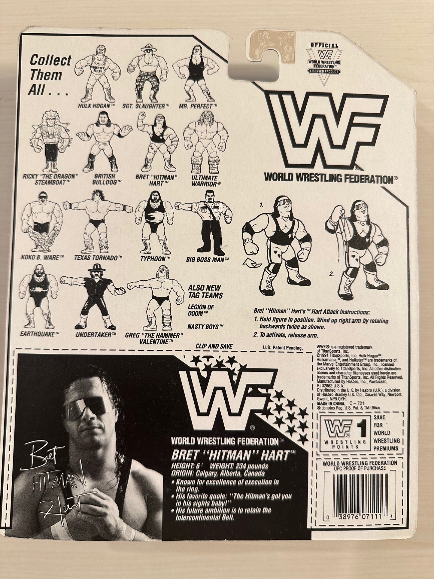 Bret the Hitman Hart Series 4 WWF Hasbro