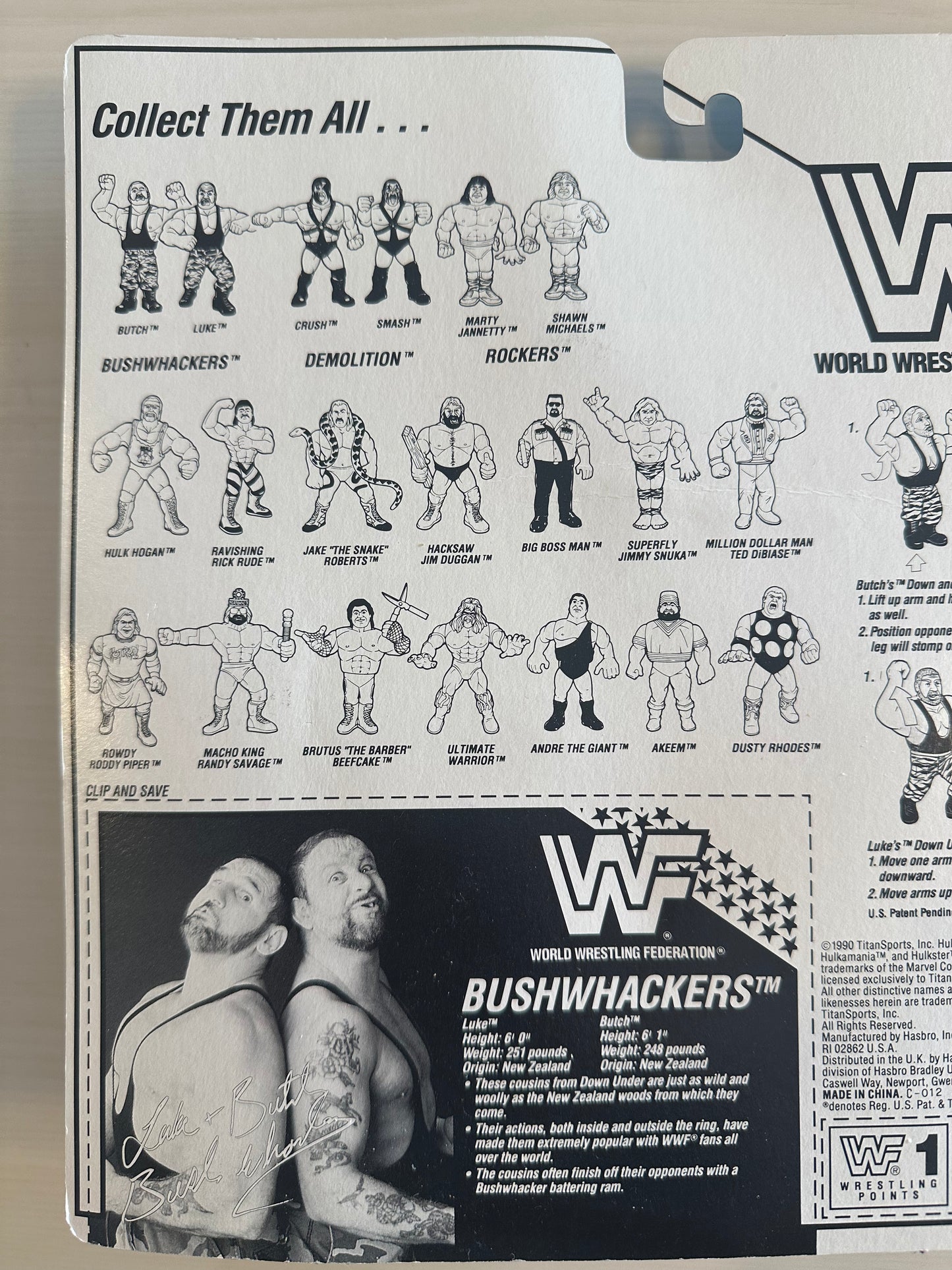 The Bushwhackers Series 2 WWF Hasbro