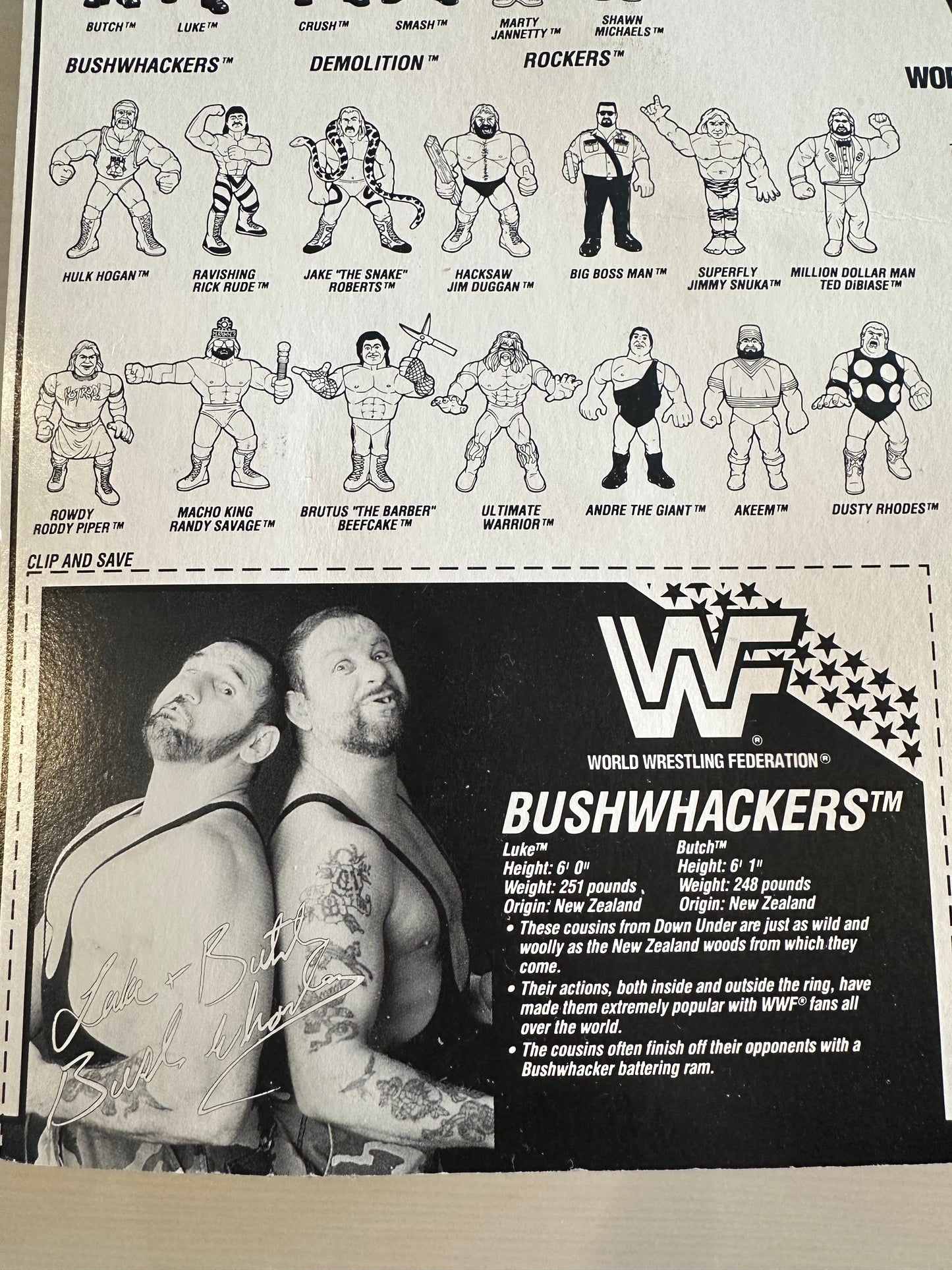 The Bushwhackers Series 2 WWF Hasbro