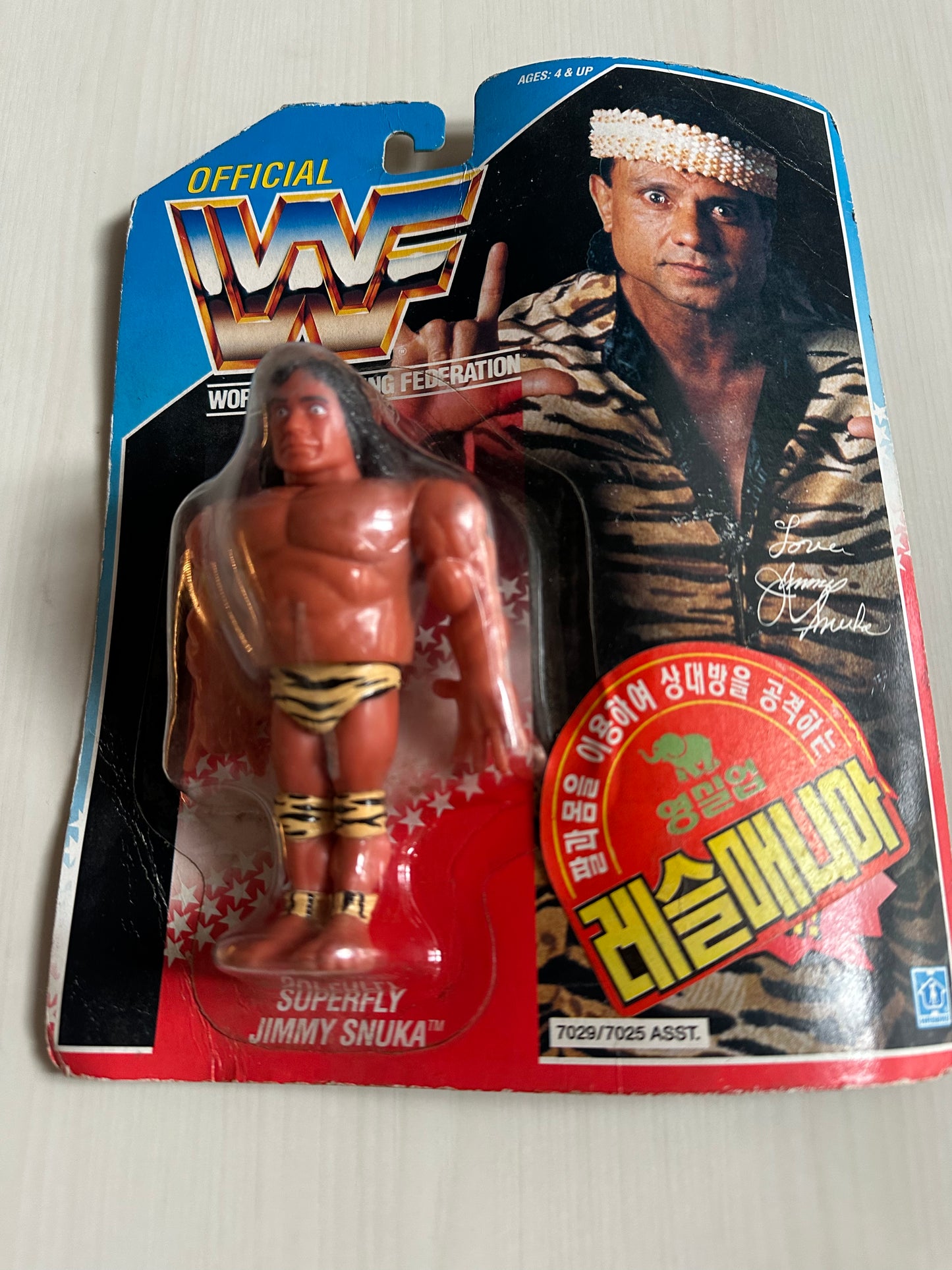 Superfly Jimmy Snuka Series 2 WWF Hasbro MOC Korean variant