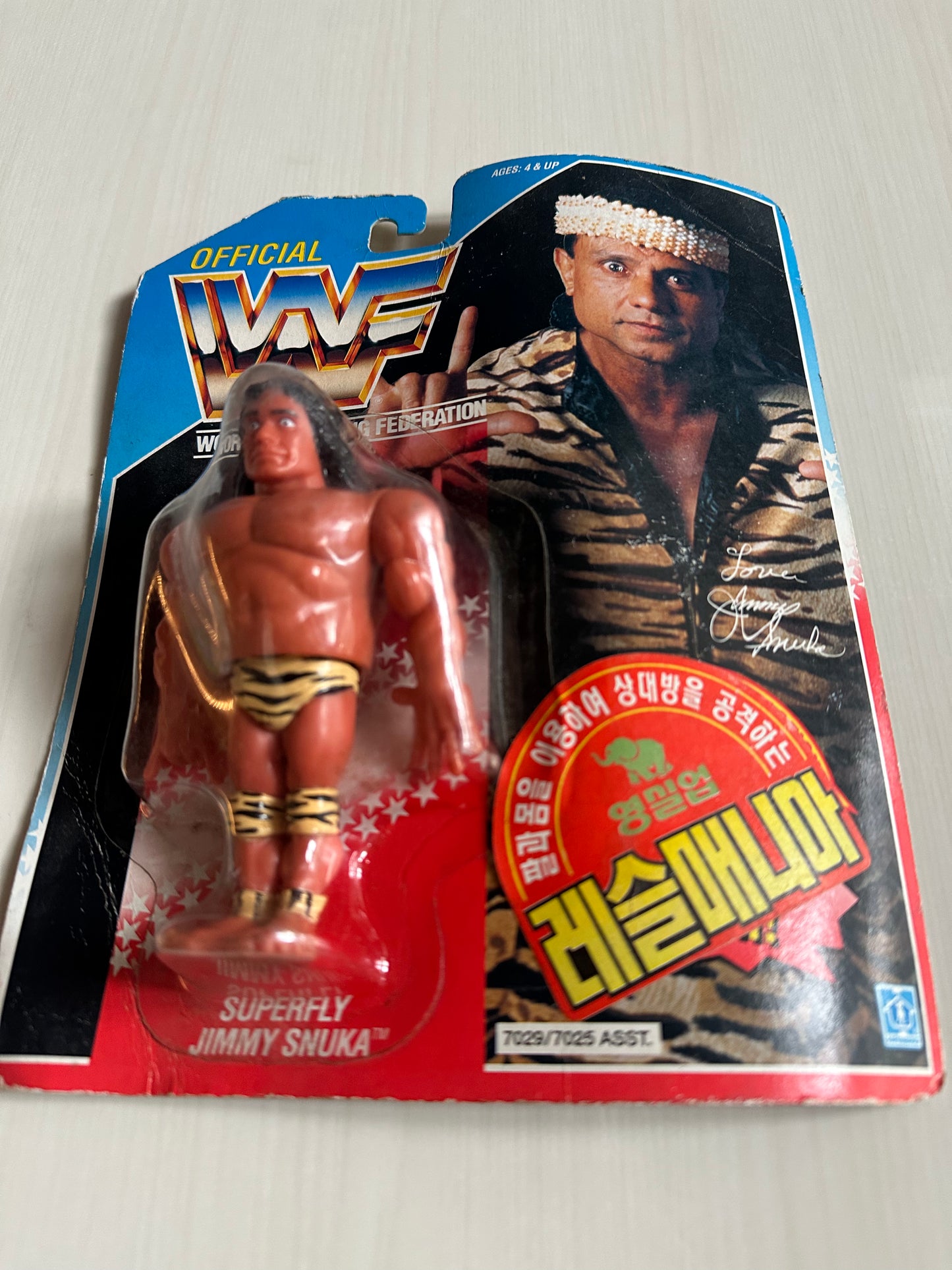 Superfly Jimmy Snuka Series 2 WWF Hasbro MOC Korean variant