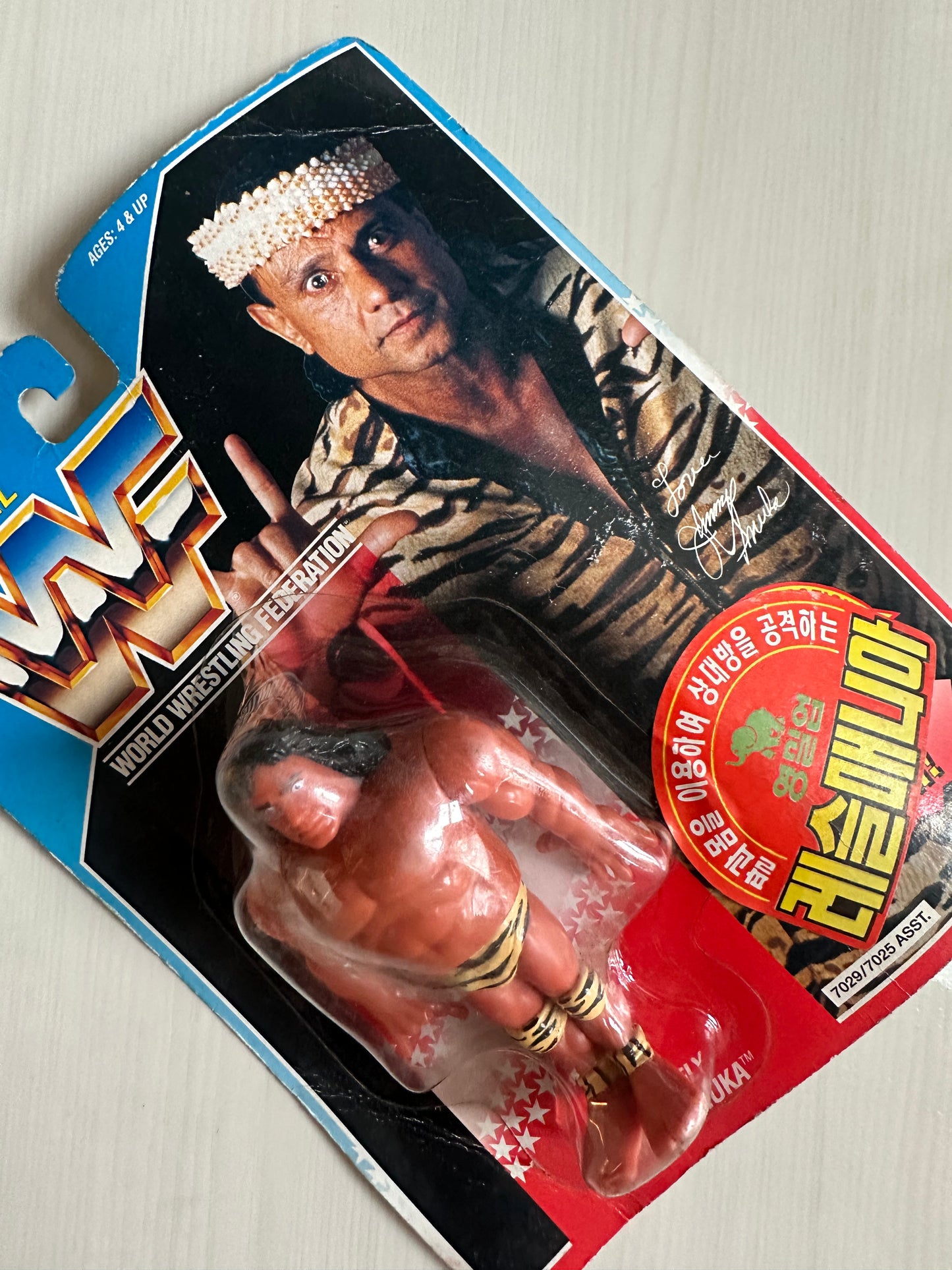 Superfly Jimmy Snuka Series 2 WWF Hasbro MOC Korean variant