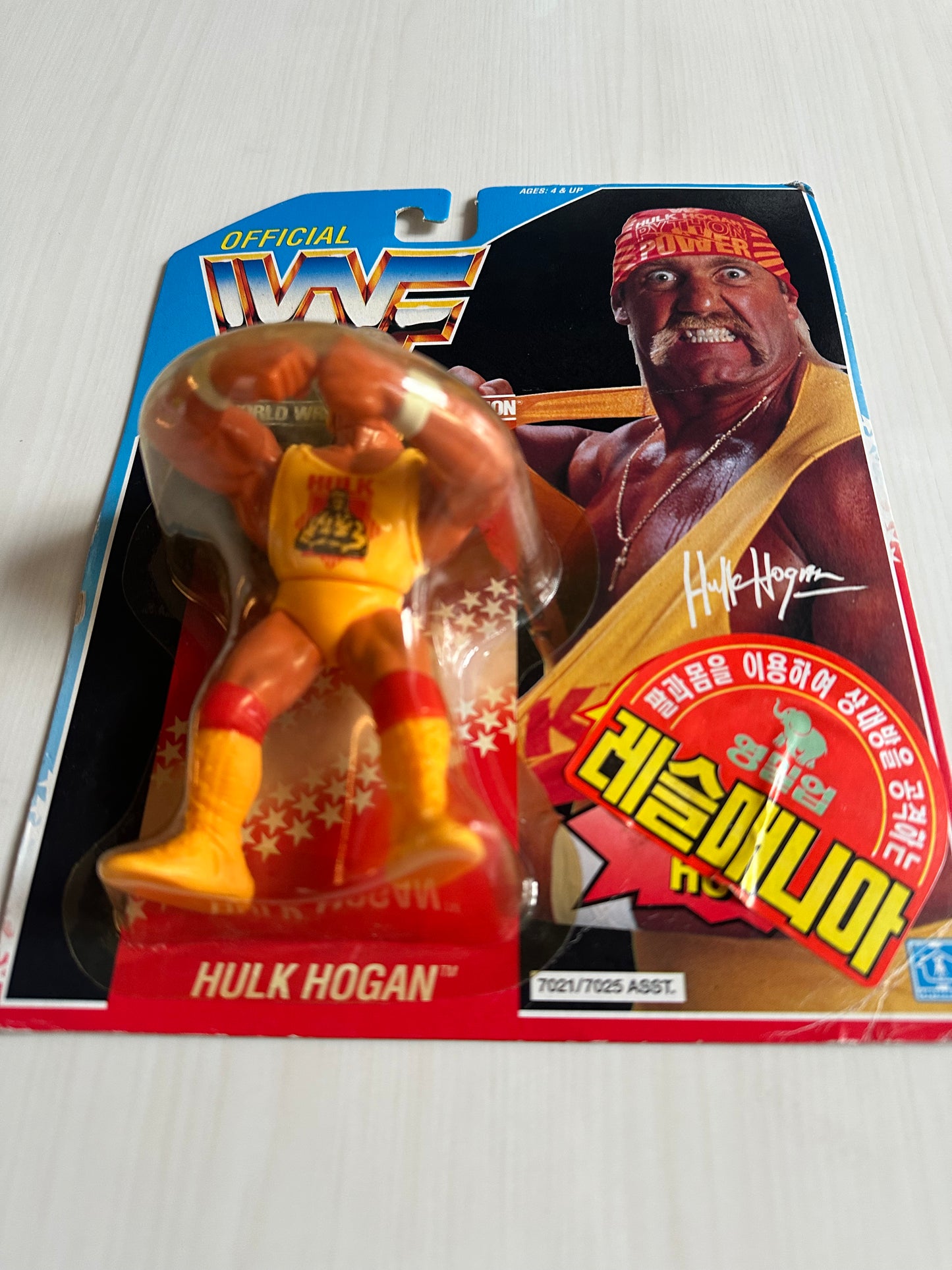 Hulk Hogan Series 2 WWF Hasbro MOC Korean variant