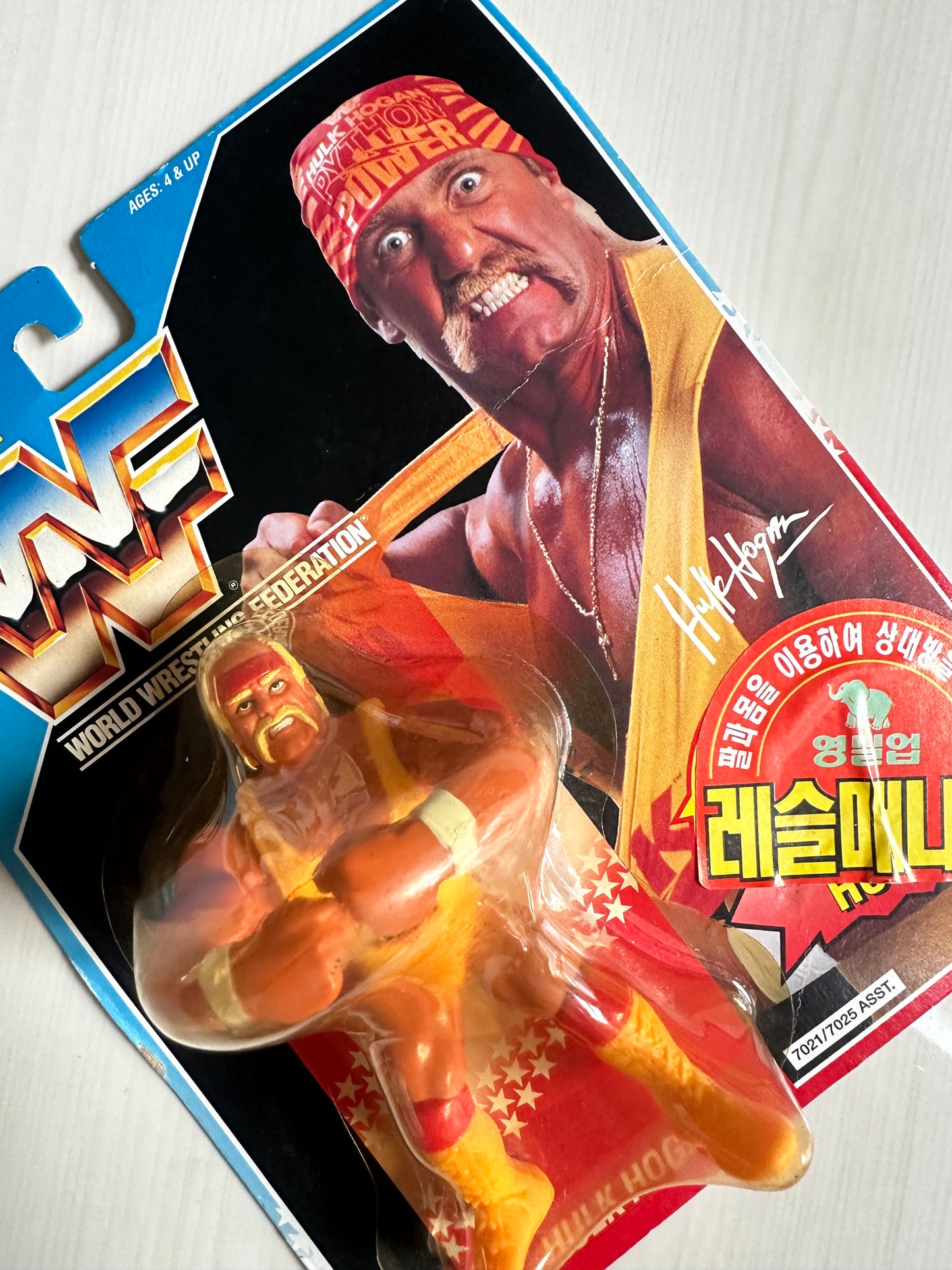 Hulk Hogan Series 2 WWF Hasbro MOC Korean variant