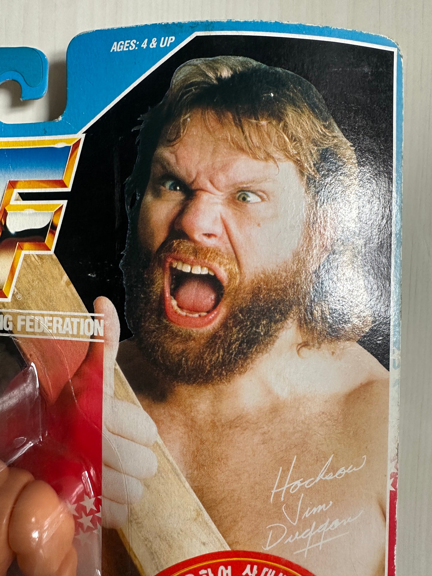 Hacksaw Jim Duggan Series 2 WWF Hasbro MOC Korean variant