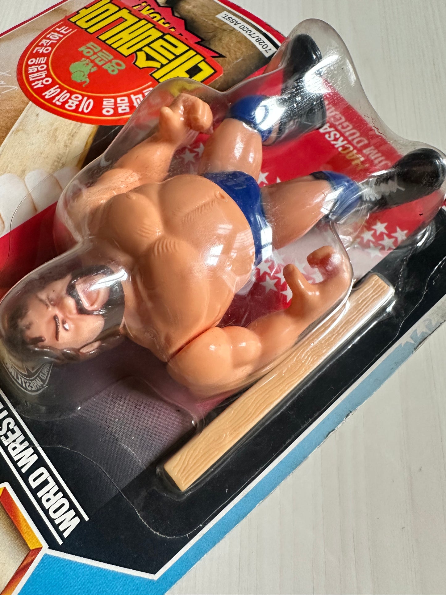 Hacksaw Jim Duggan Series 2 WWF Hasbro MOC Korean variant